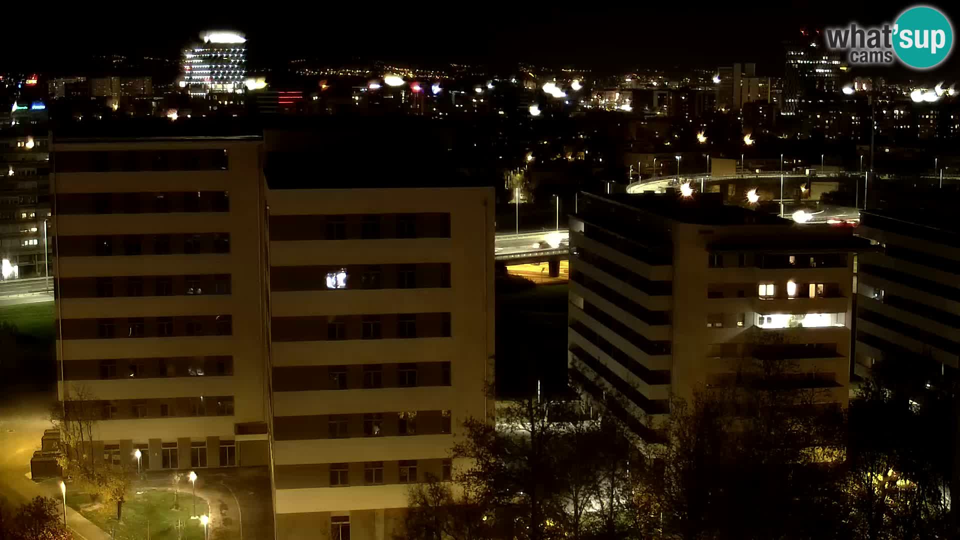 Rotonda en vivo que cruza Slavonska y Marin Držić Avenue en Zagreb webcam