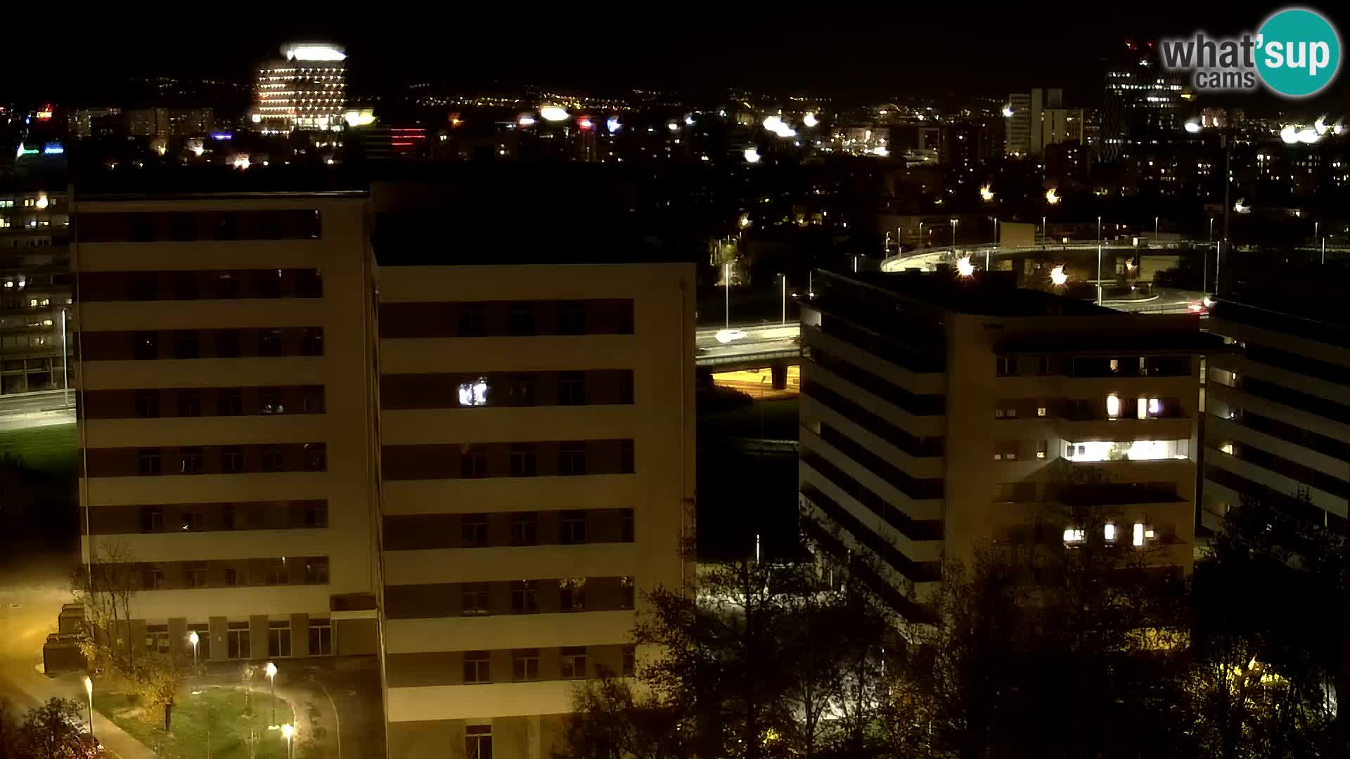 Krožišče Slavonske in Marin Držićeve ulice v Zagrebu v živo