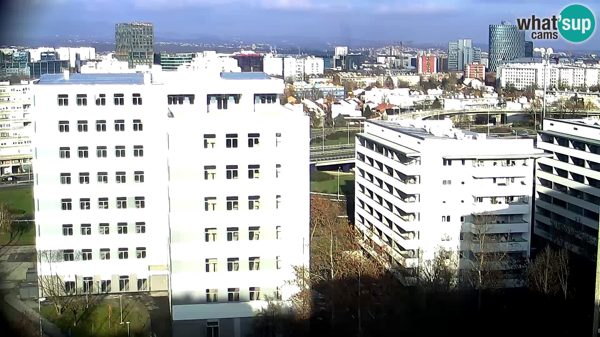 Krožišče Slavonske in Marin Držićeve ulice v Zagrebu v živo