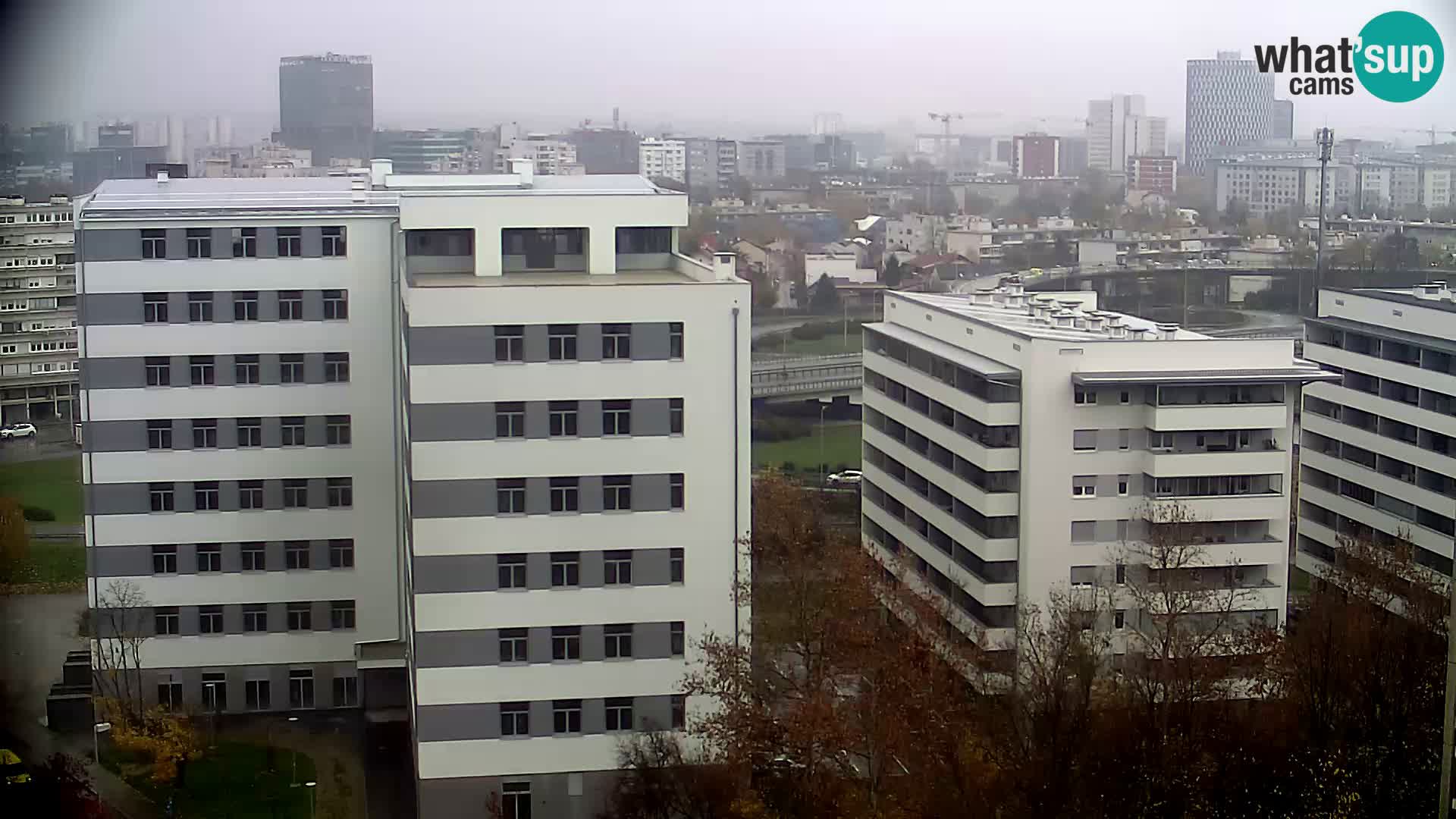 Rond-point en direct traversant les avenues Slavonska et Marin Držić à Zagreb webcam