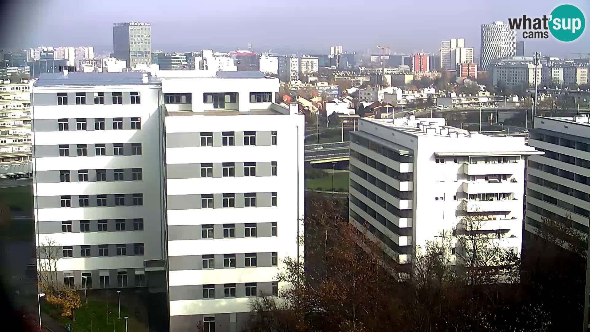 Live-Kreisverkehr Slavonska und Marin Držić Avenue zur Zagreb Webcam