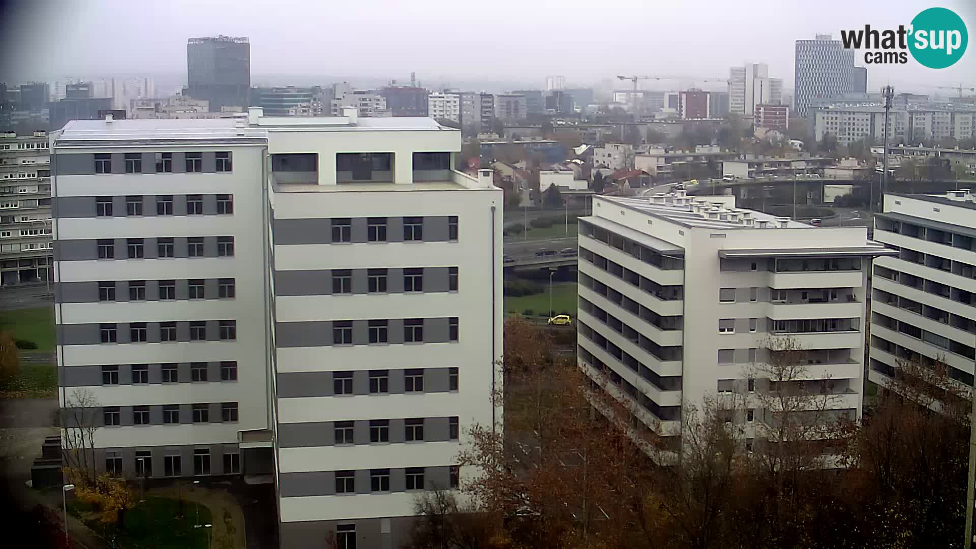 Live-Kreisverkehr Slavonska und Marin Držić Avenue zur Zagreb Webcam