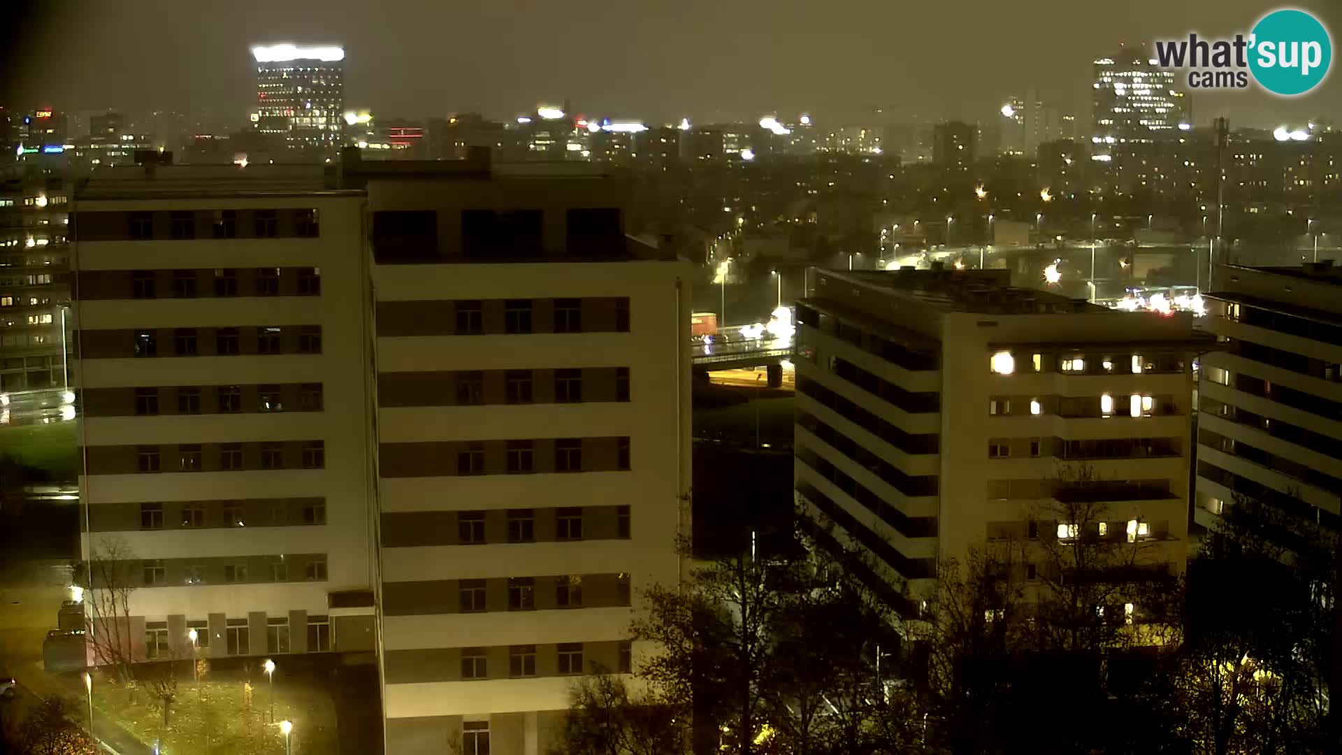 Rotonda en vivo que cruza Slavonska y Marin Držić Avenue en Zagreb webcam