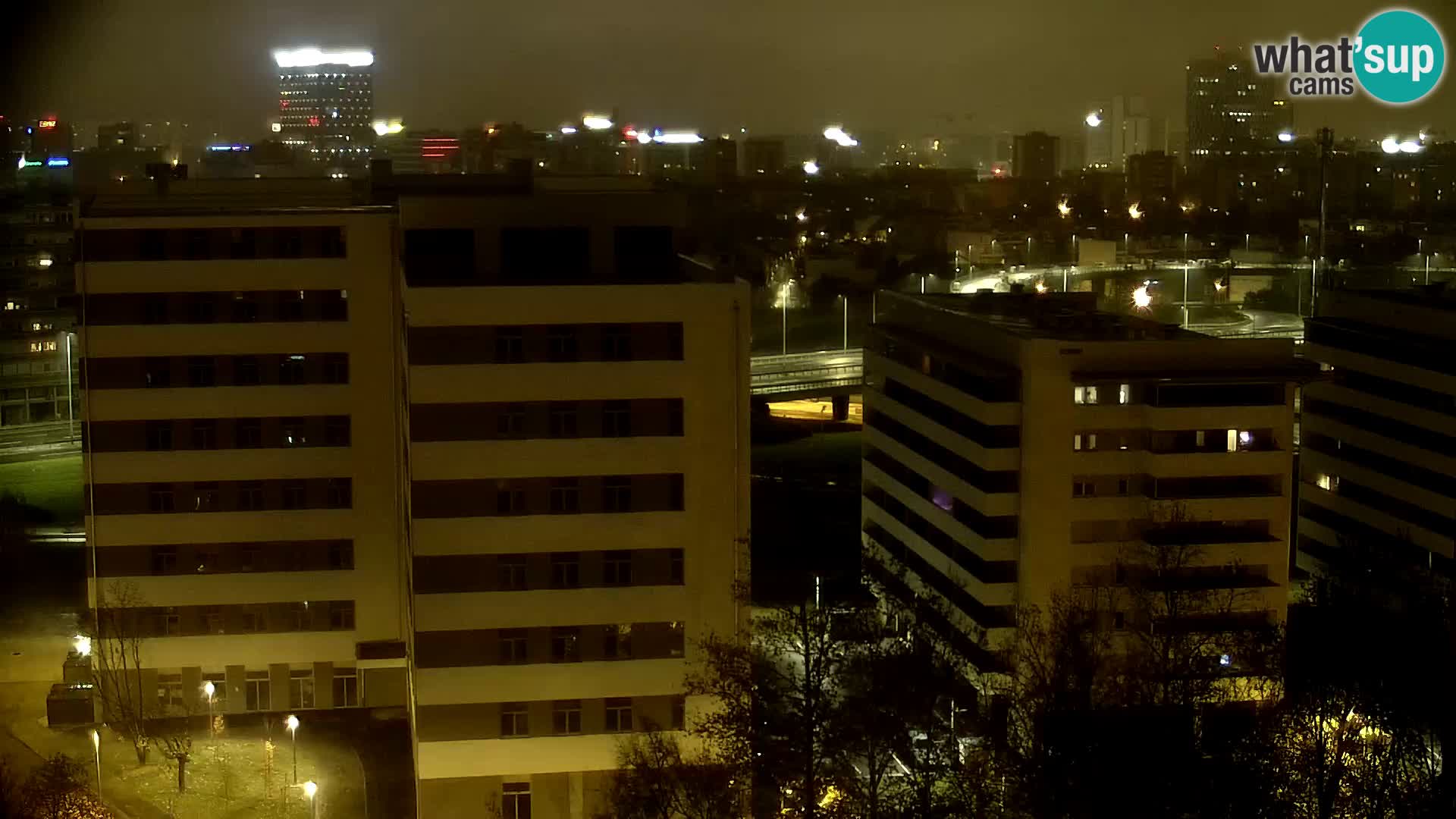 Rotonda en vivo que cruza Slavonska y Marin Držić Avenue en Zagreb webcam