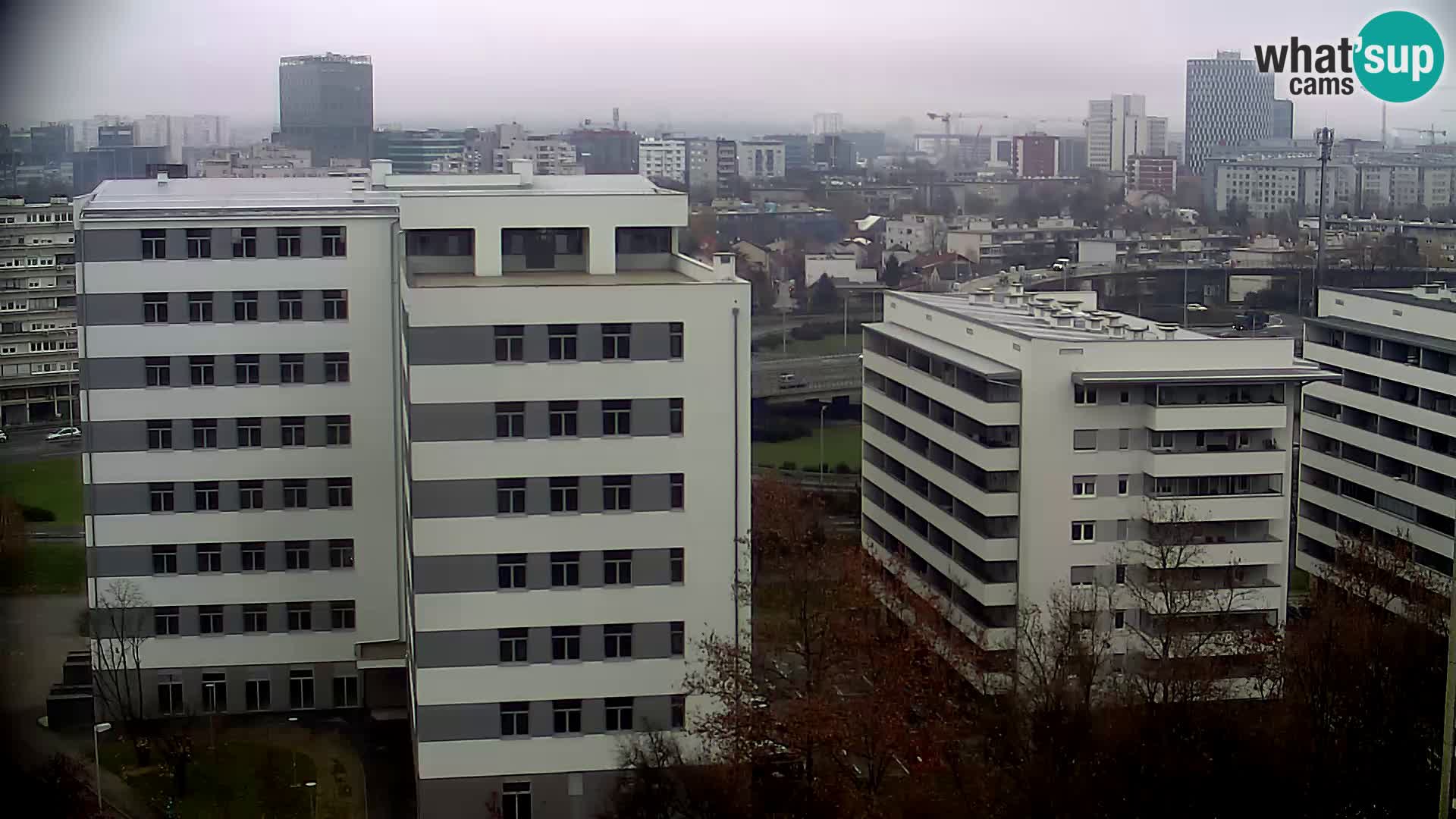 Krožišče Slavonske in Marin Držićeve ulice v Zagrebu v živo