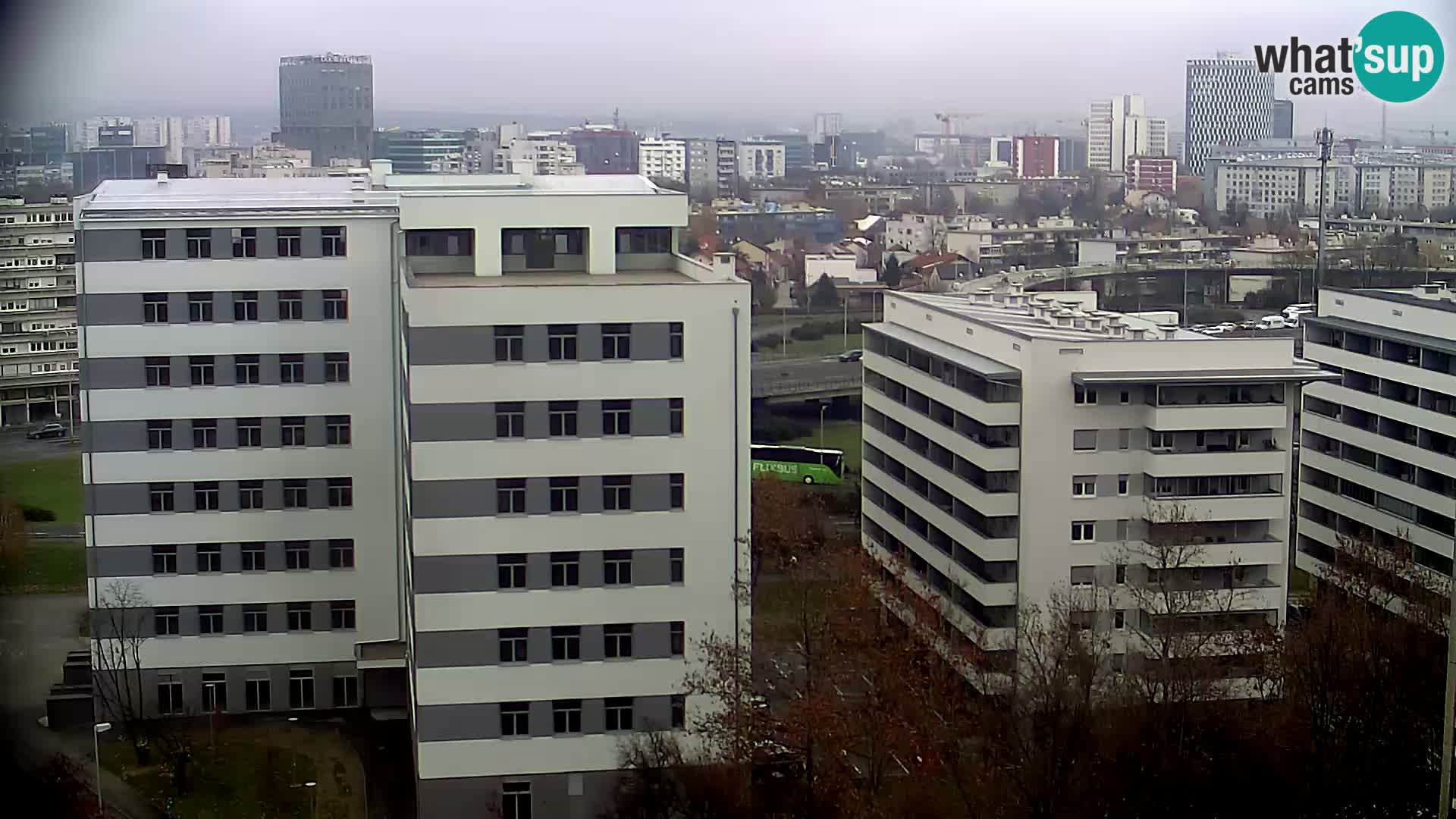 Live-Kreisverkehr Slavonska und Marin Držić Avenue zur Zagreb Webcam
