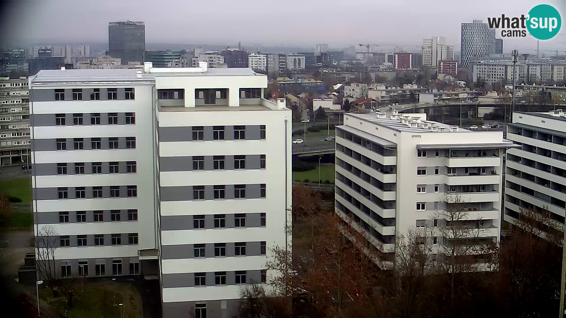 Krožišče Slavonske in Marin Držićeve ulice v Zagrebu v živo