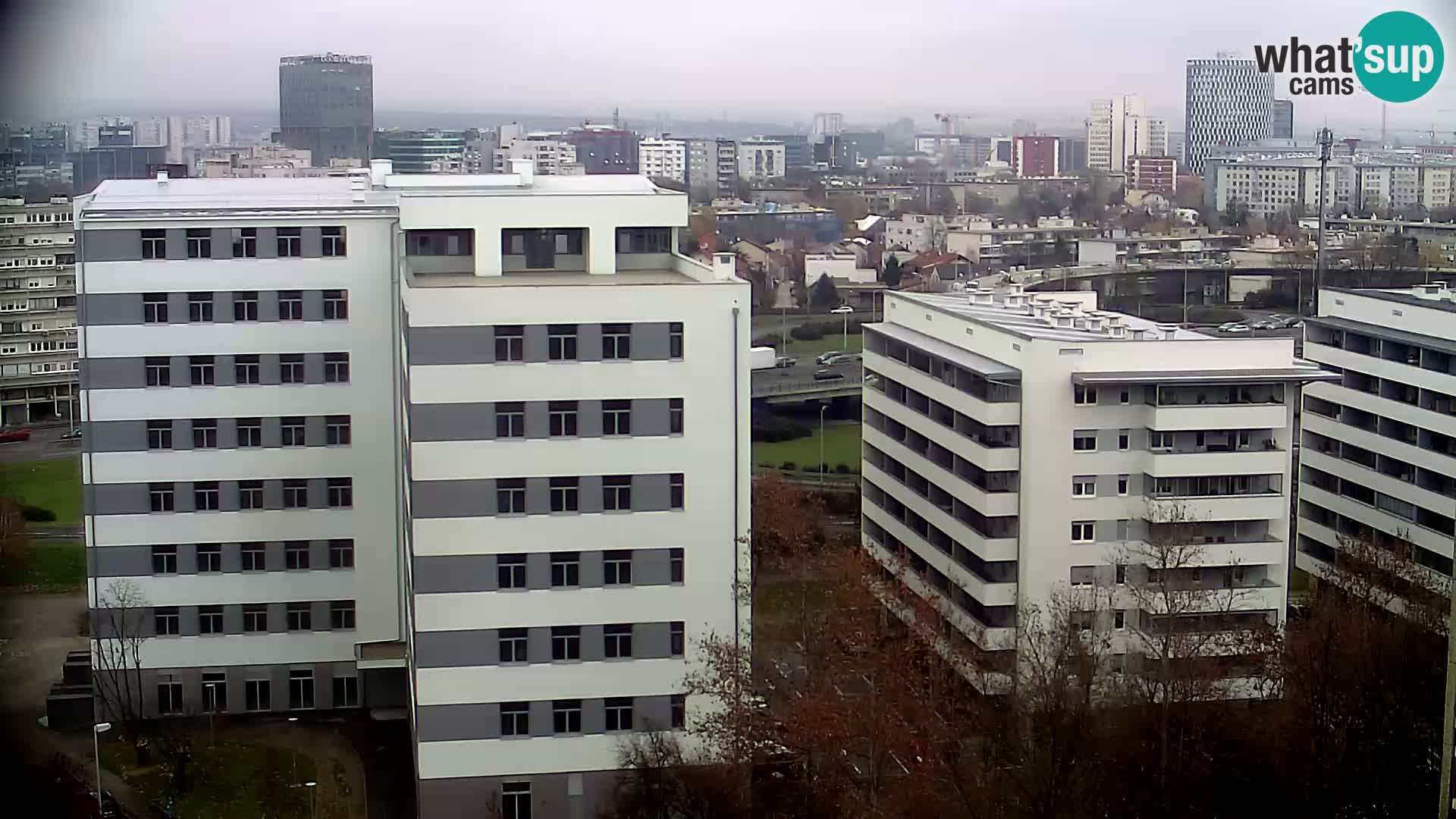 Live-Kreisverkehr Slavonska und Marin Držić Avenue zur Zagreb Webcam
