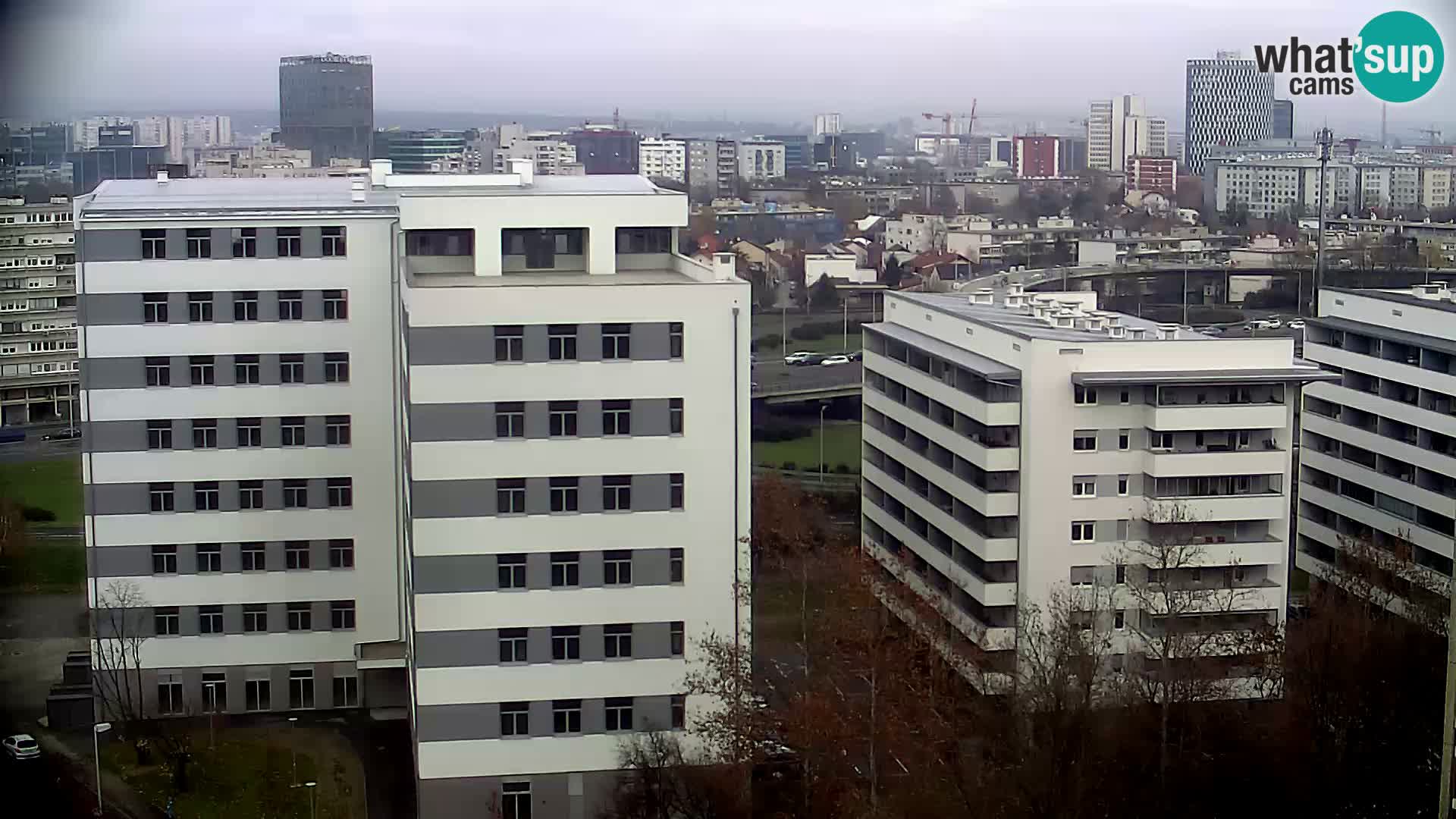 Krožišče Slavonske in Marin Držićeve ulice v Zagrebu v živo