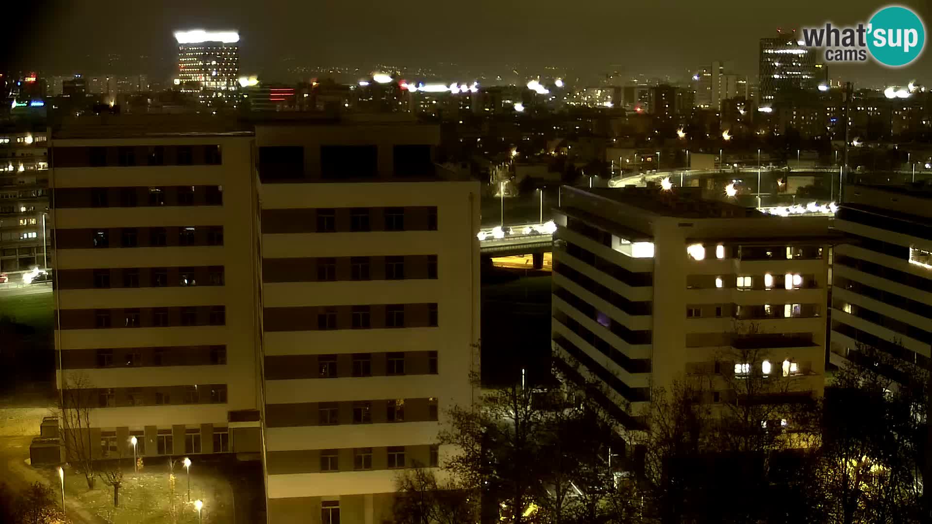 Rotonda en vivo que cruza Slavonska y Marin Držić Avenue en Zagreb webcam