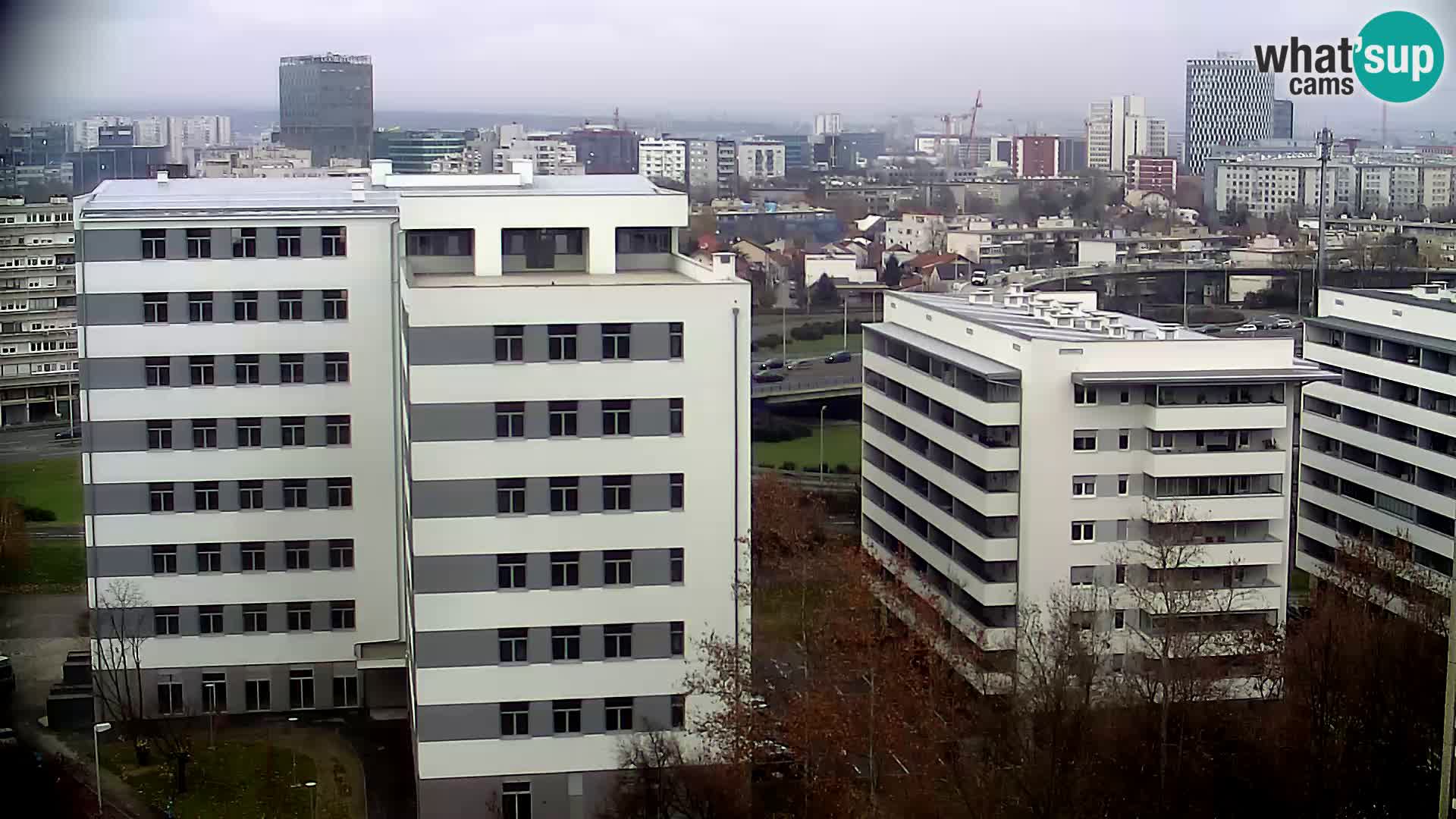 Live-Kreisverkehr Slavonska und Marin Držić Avenue zur Zagreb Webcam
