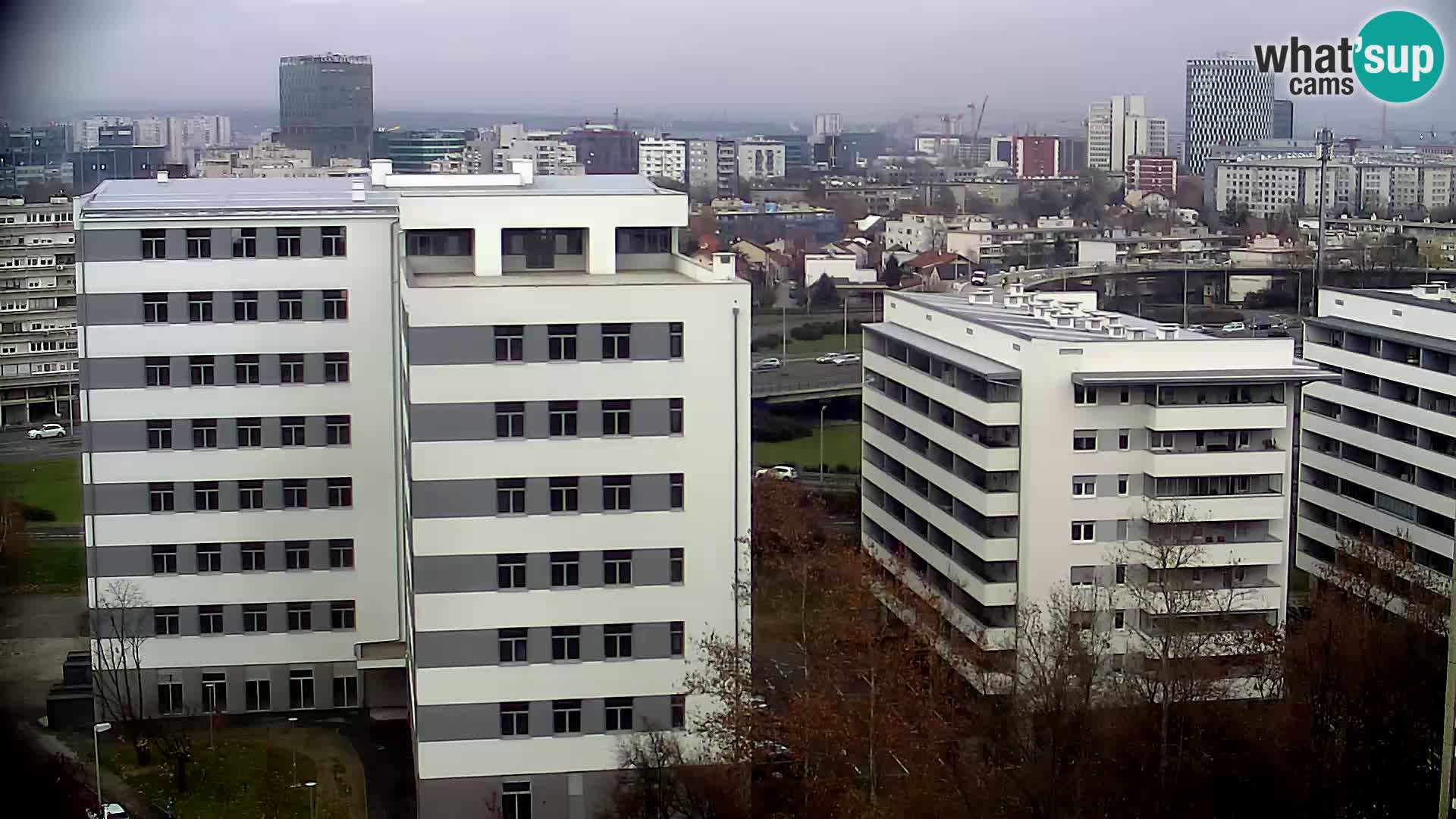 Live-Kreisverkehr Slavonska und Marin Držić Avenue zur Zagreb Webcam