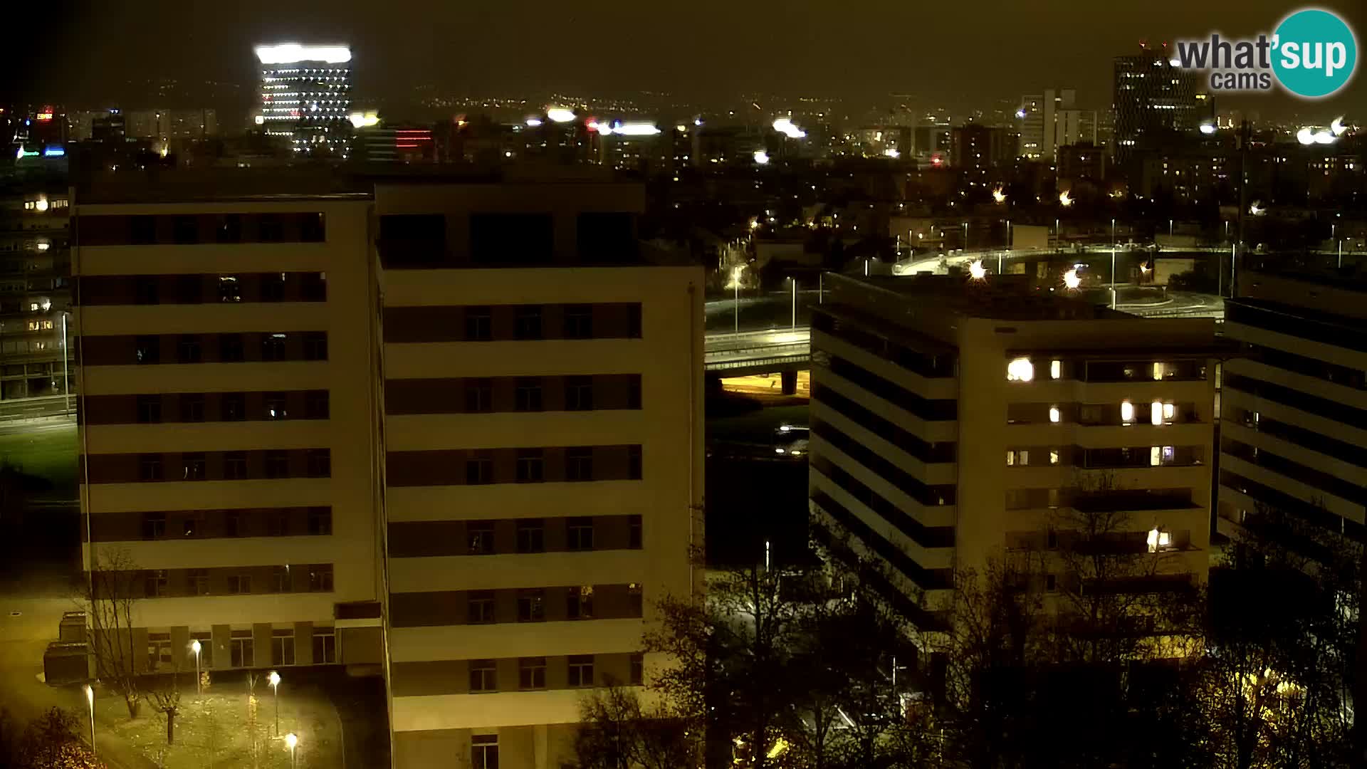 Rotonda en vivo que cruza Slavonska y Marin Držić Avenue en Zagreb webcam