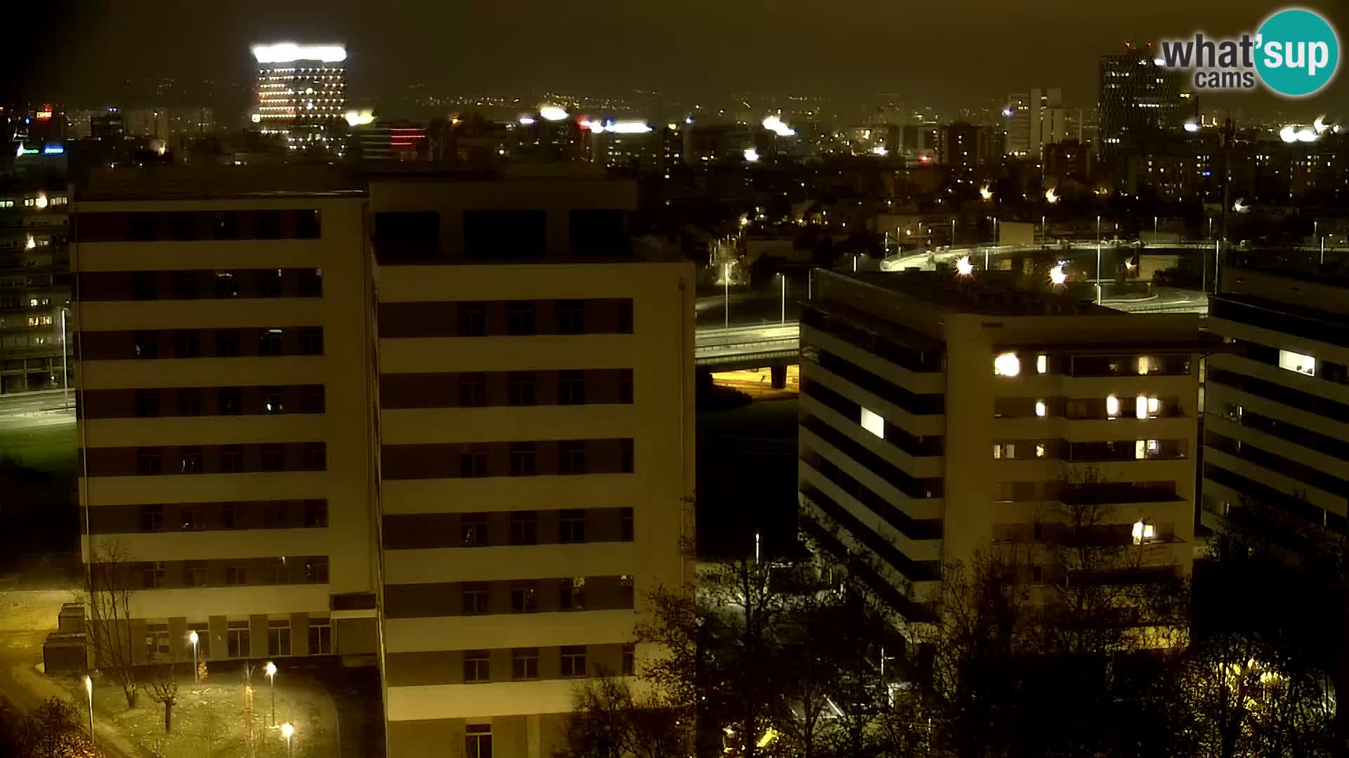 Rond-point en direct traversant les avenues Slavonska et Marin Držić à Zagreb webcam