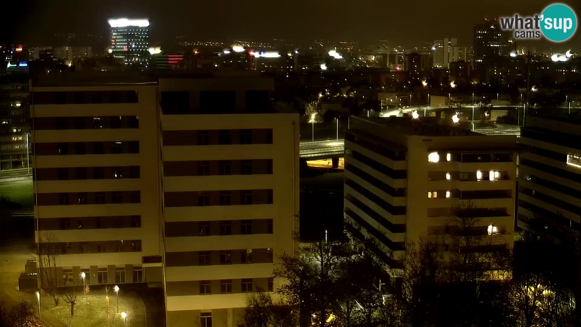 Rotonda en vivo que cruza Slavonska y Marin Držić Avenue en Zagreb webcam