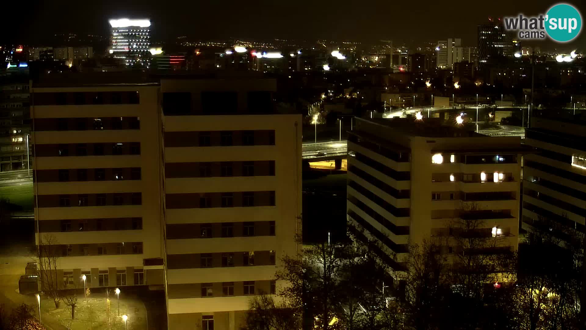 Rotonda en vivo que cruza Slavonska y Marin Držić Avenue en Zagreb webcam