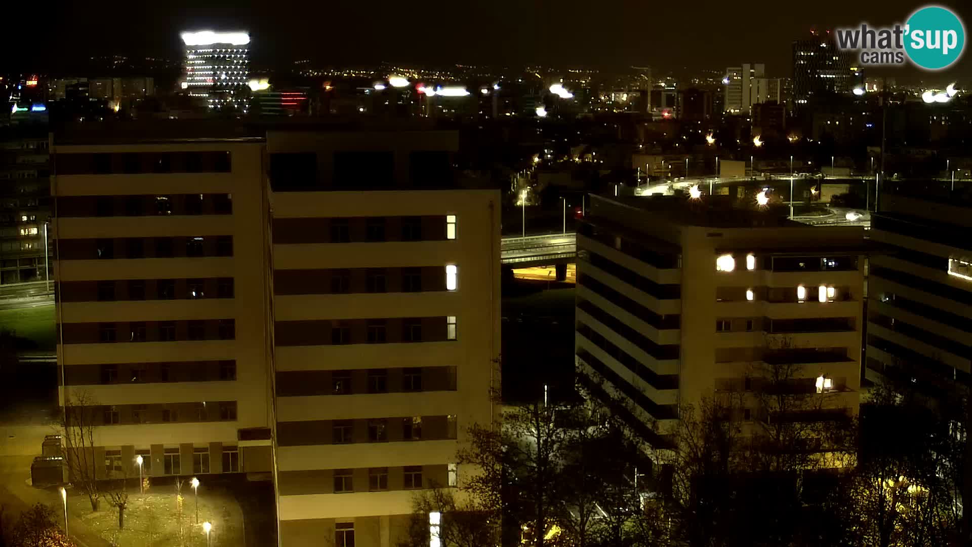 Krožišče Slavonske in Marin Držićeve ulice v Zagrebu v živo