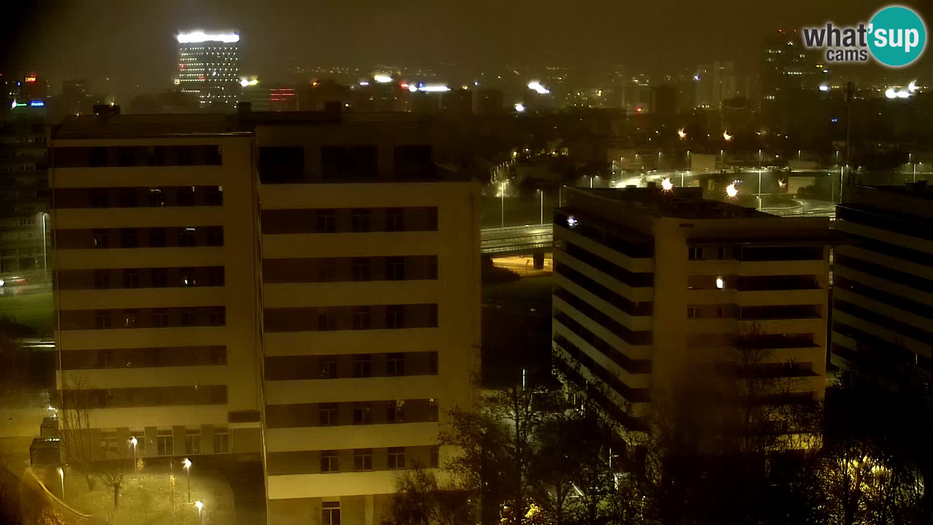 Rond-point en direct traversant les avenues Slavonska et Marin Držić à Zagreb webcam
