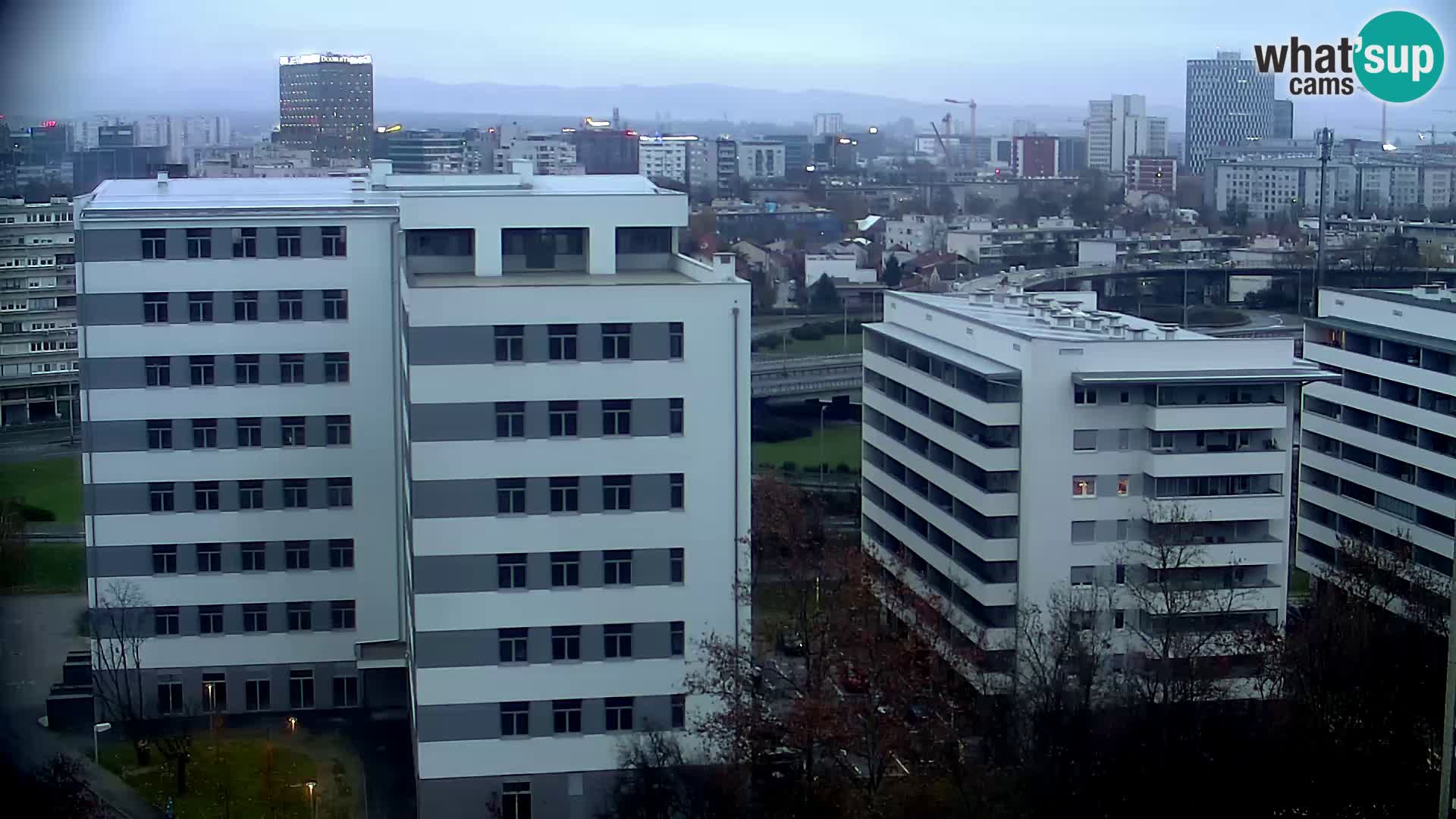 Krožišče Slavonske in Marin Držićeve ulice v Zagrebu v živo