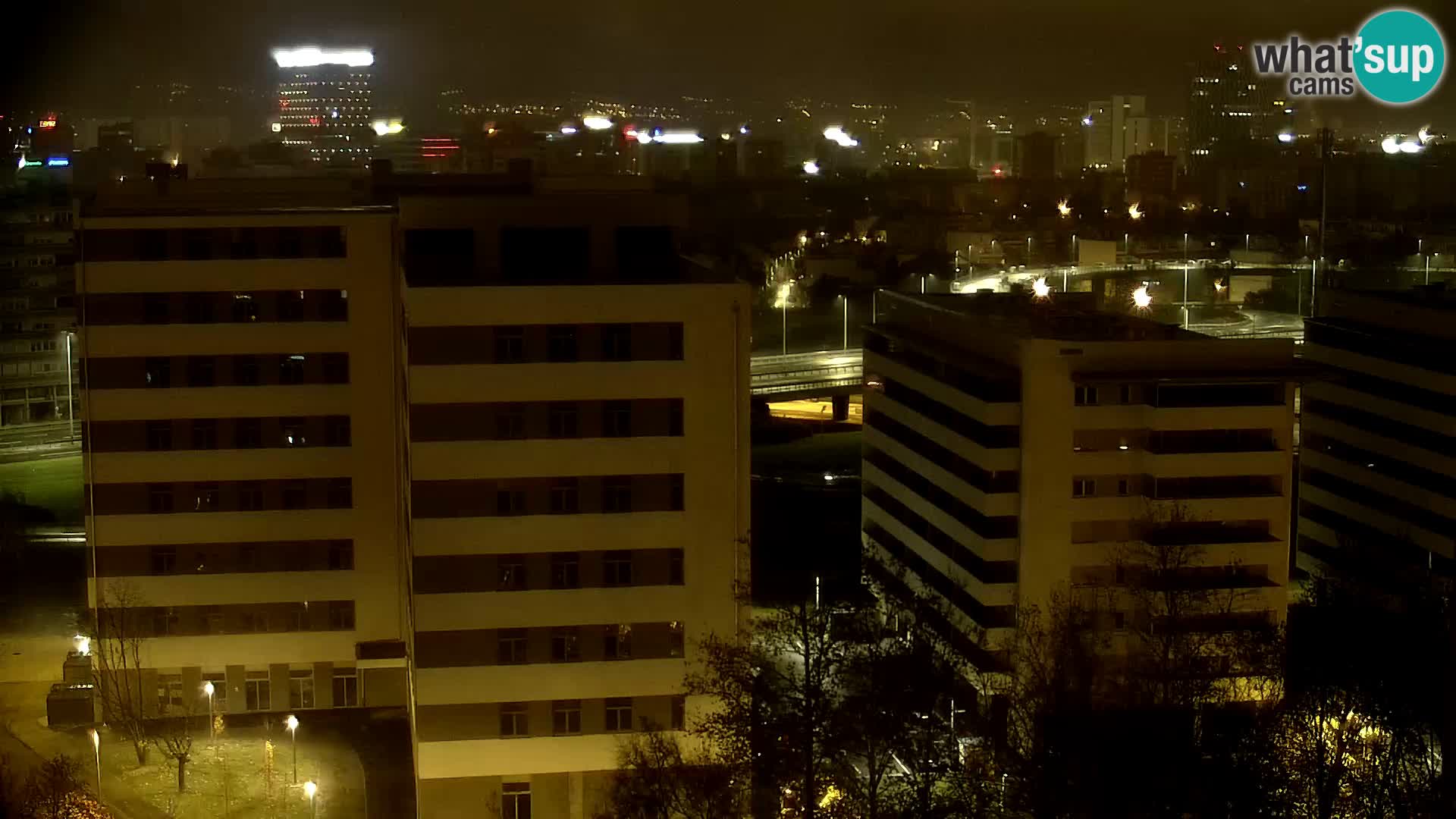 Rotonda en vivo que cruza Slavonska y Marin Držić Avenue en Zagreb webcam