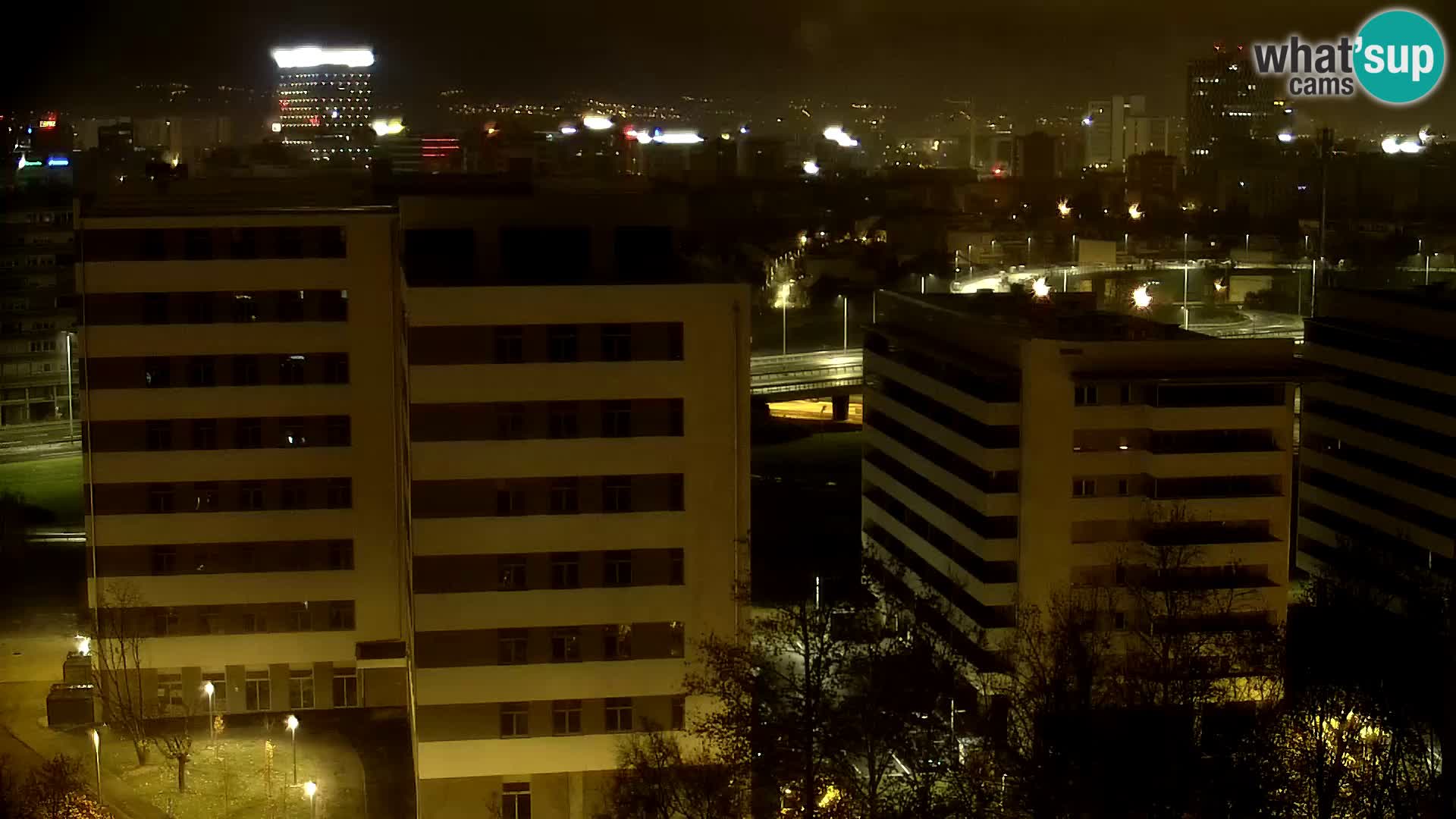 Rotonda en vivo que cruza Slavonska y Marin Držić Avenue en Zagreb webcam