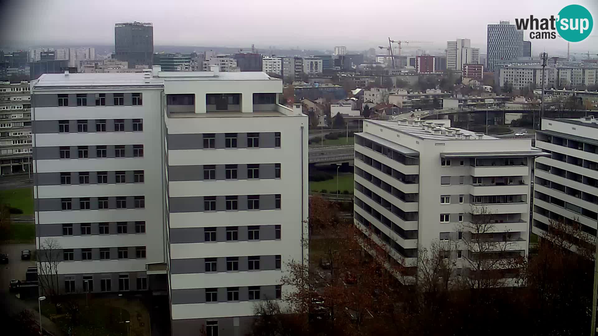 Live-Kreisverkehr Slavonska und Marin Držić Avenue zur Zagreb Webcam