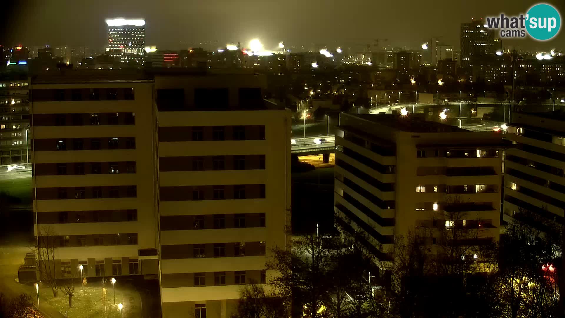 Rond-point en direct traversant les avenues Slavonska et Marin Držić à Zagreb webcam