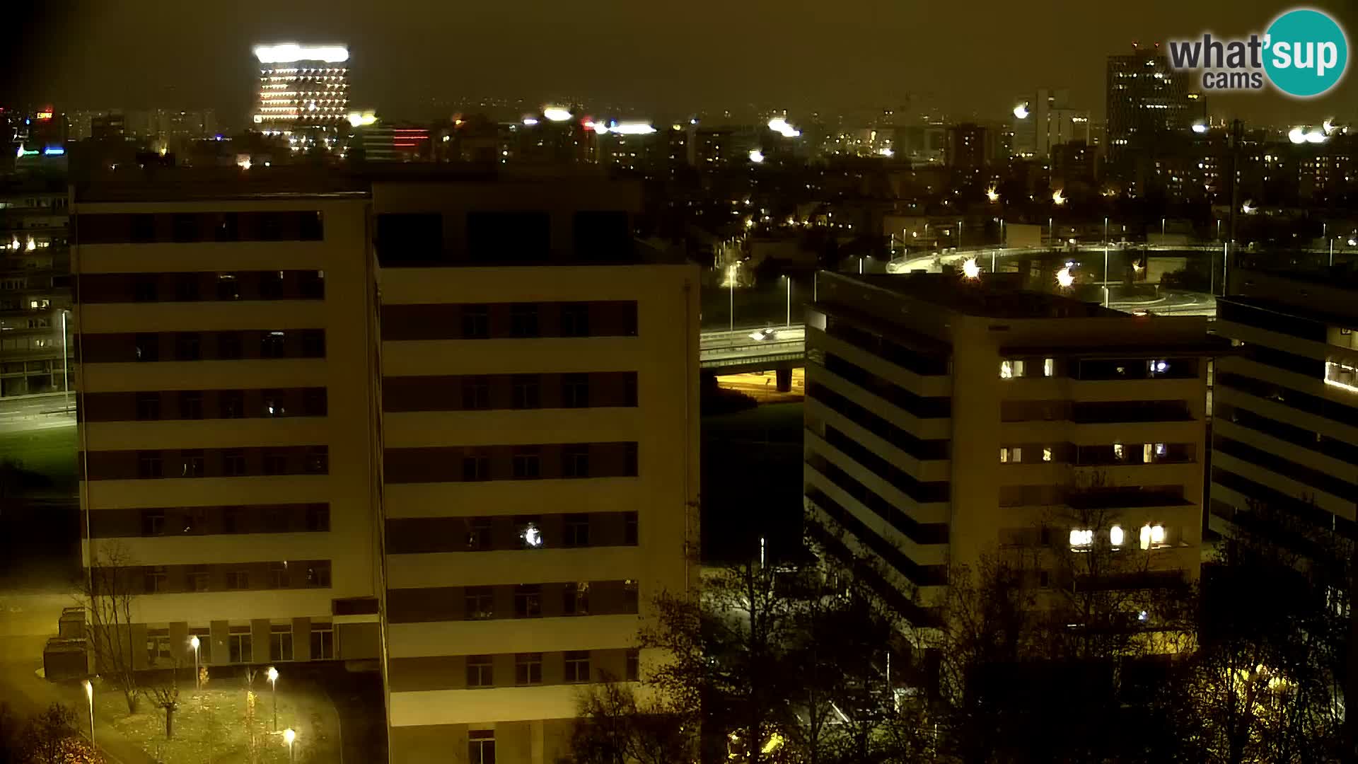 Rotonda en vivo que cruza Slavonska y Marin Držić Avenue en Zagreb webcam