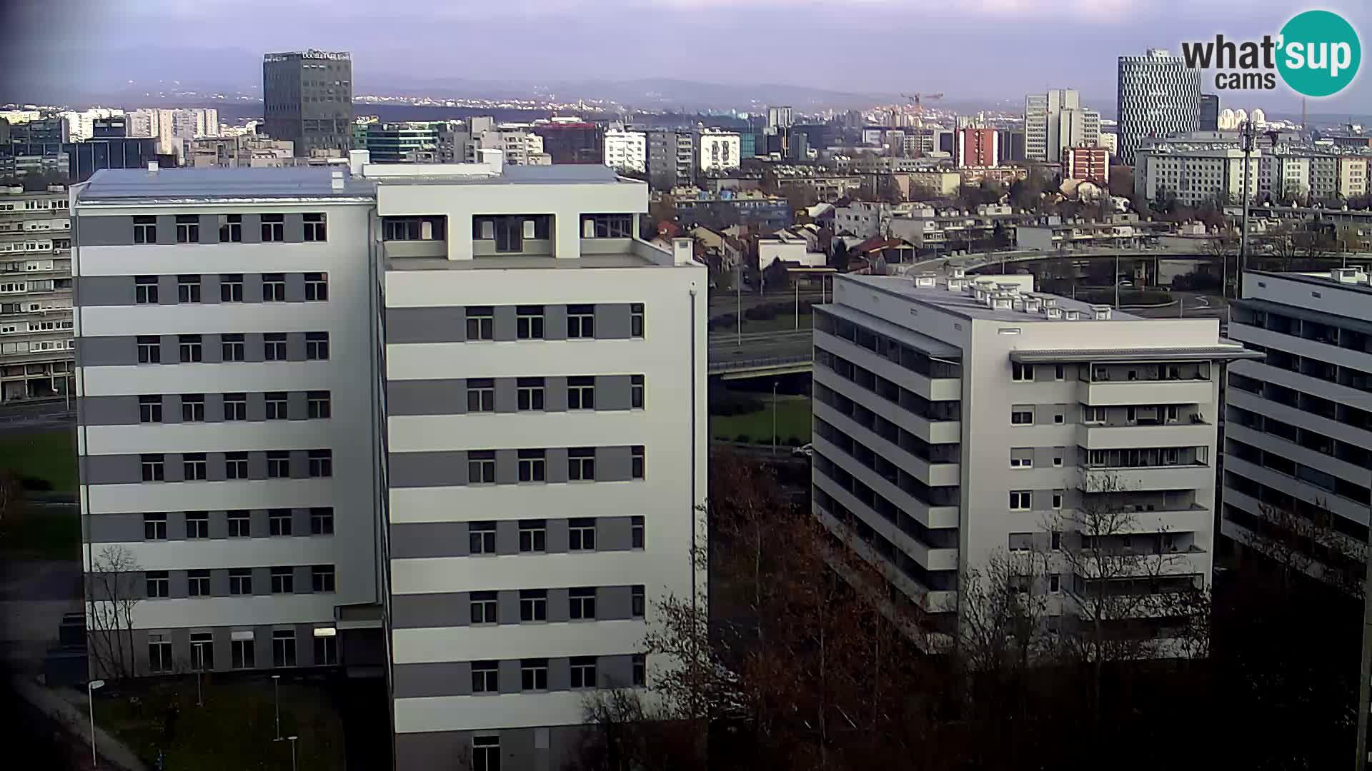 Krožišče Slavonske in Marin Držićeve ulice v Zagrebu v živo