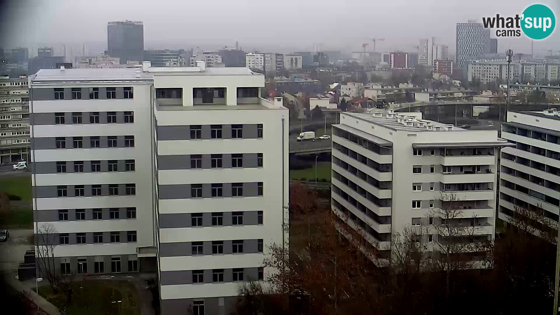 Live Interchange of Slavonska Avenue and Marin Držić Avenue in Zagreb webcam