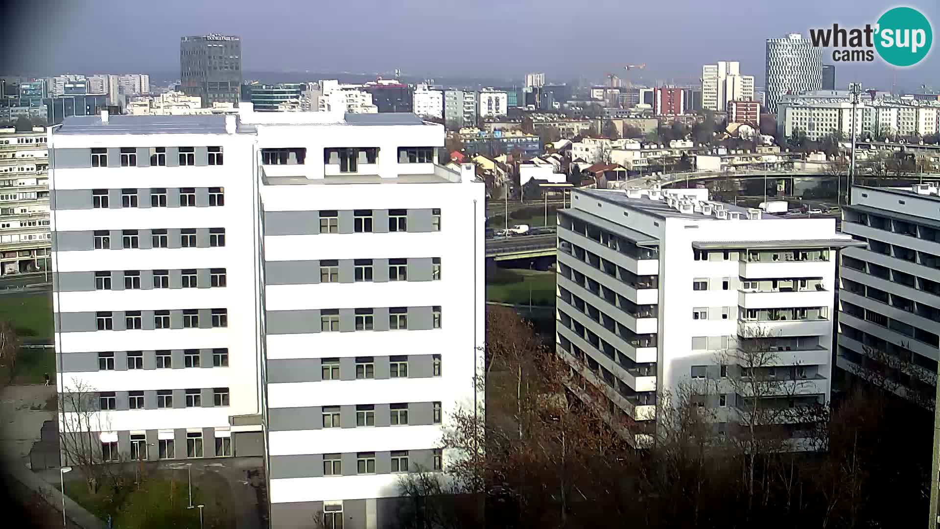 Live-Kreisverkehr Slavonska und Marin Držić Avenue zur Zagreb Webcam
