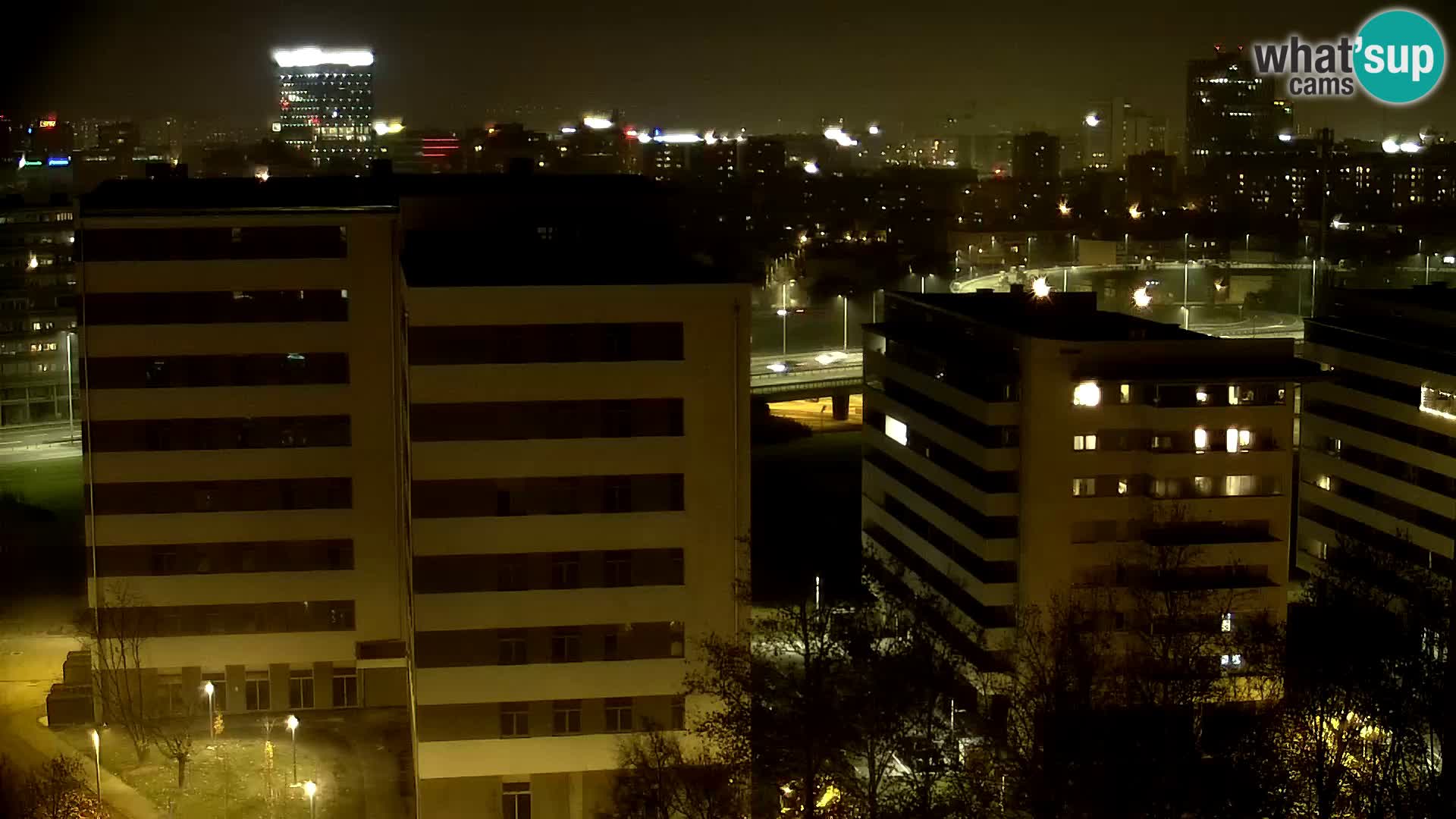 Live-Kreisverkehr Slavonska und Marin Držić Avenue zur Zagreb Webcam