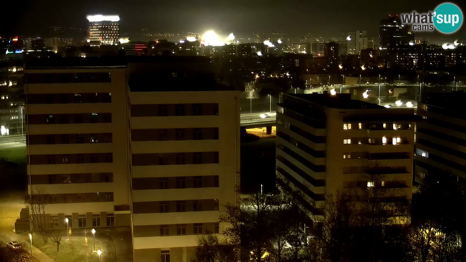 Rond-point en direct traversant les avenues Slavonska et Marin Držić à Zagreb webcam
