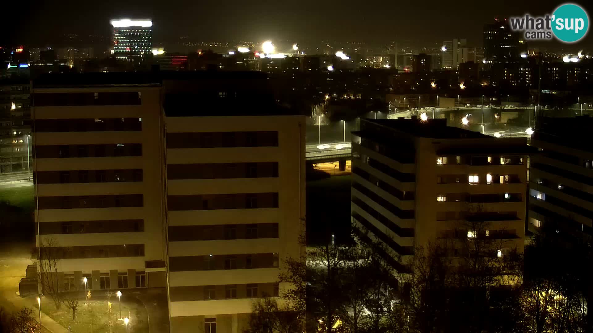 Rotonda en vivo que cruza Slavonska y Marin Držić Avenue en Zagreb webcam