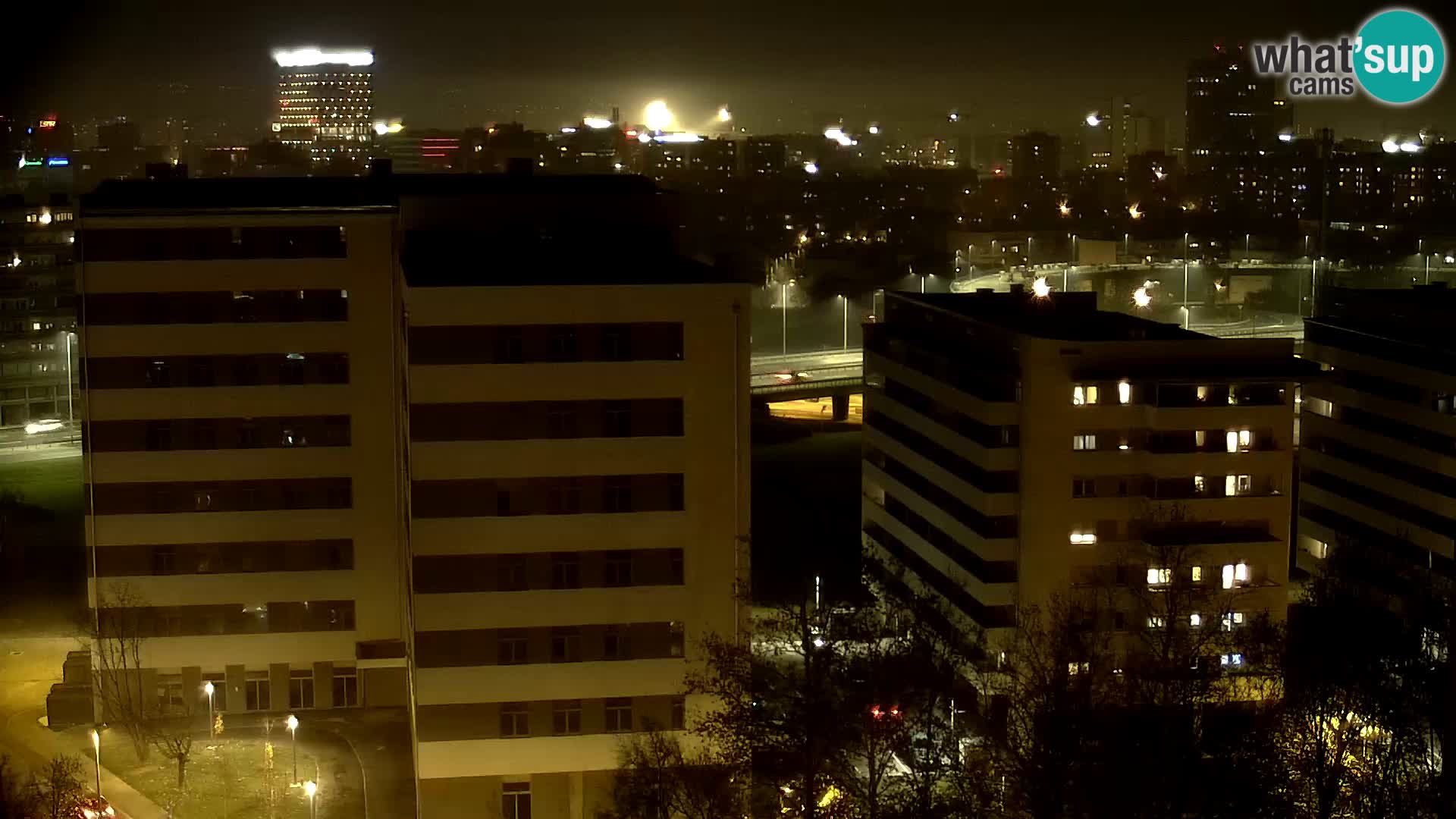 Rotonda en vivo que cruza Slavonska y Marin Držić Avenue en Zagreb webcam