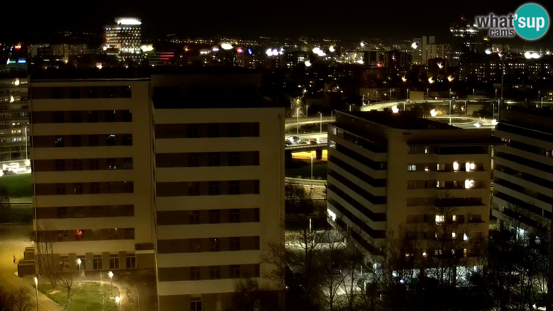 Live-Kreisverkehr Slavonska und Marin Držić Avenue zur Zagreb Webcam