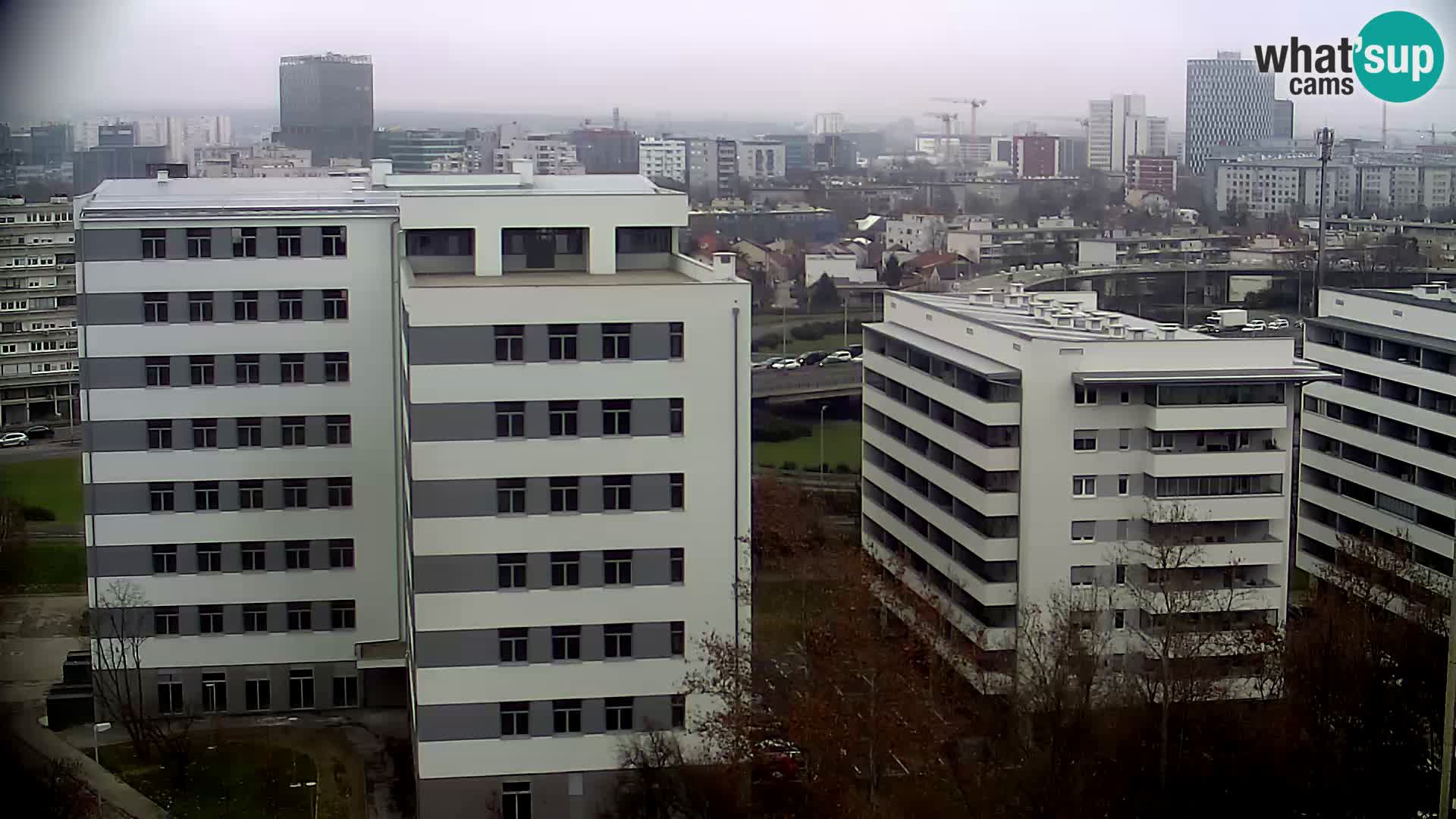 Rond-point en direct traversant les avenues Slavonska et Marin Držić à Zagreb webcam