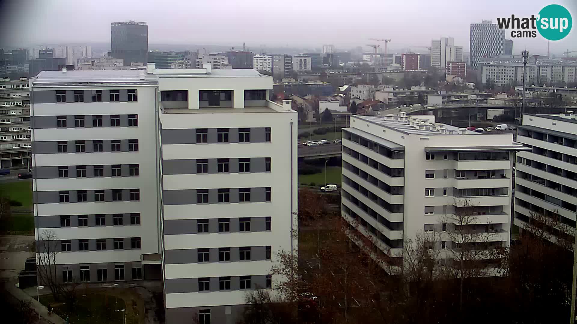 Rotatoria e incrocio viale Slavonska e Marin Držić  – webcam di Zagabria