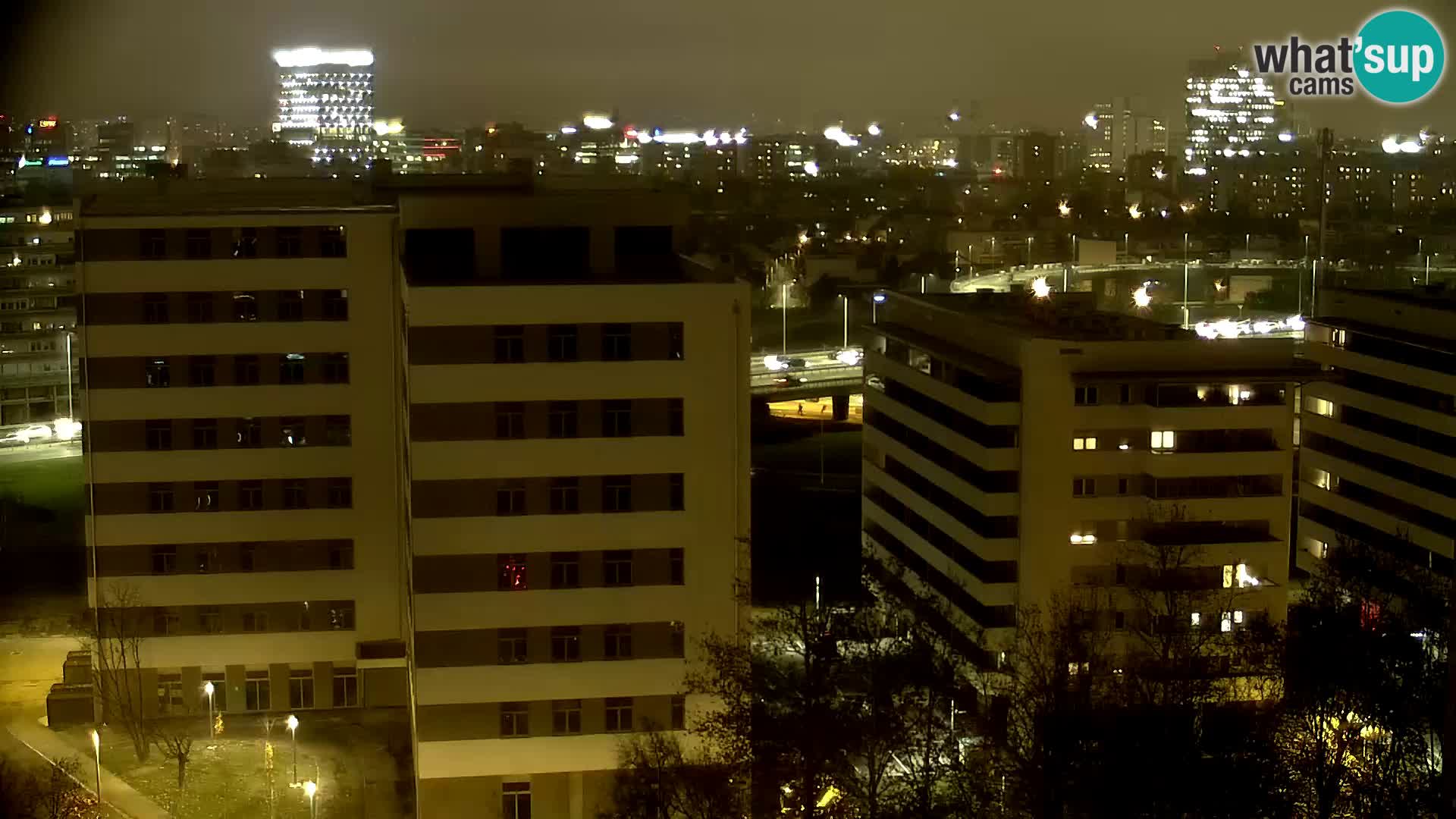 Rotonda en vivo que cruza Slavonska y Marin Držić Avenue en Zagreb webcam