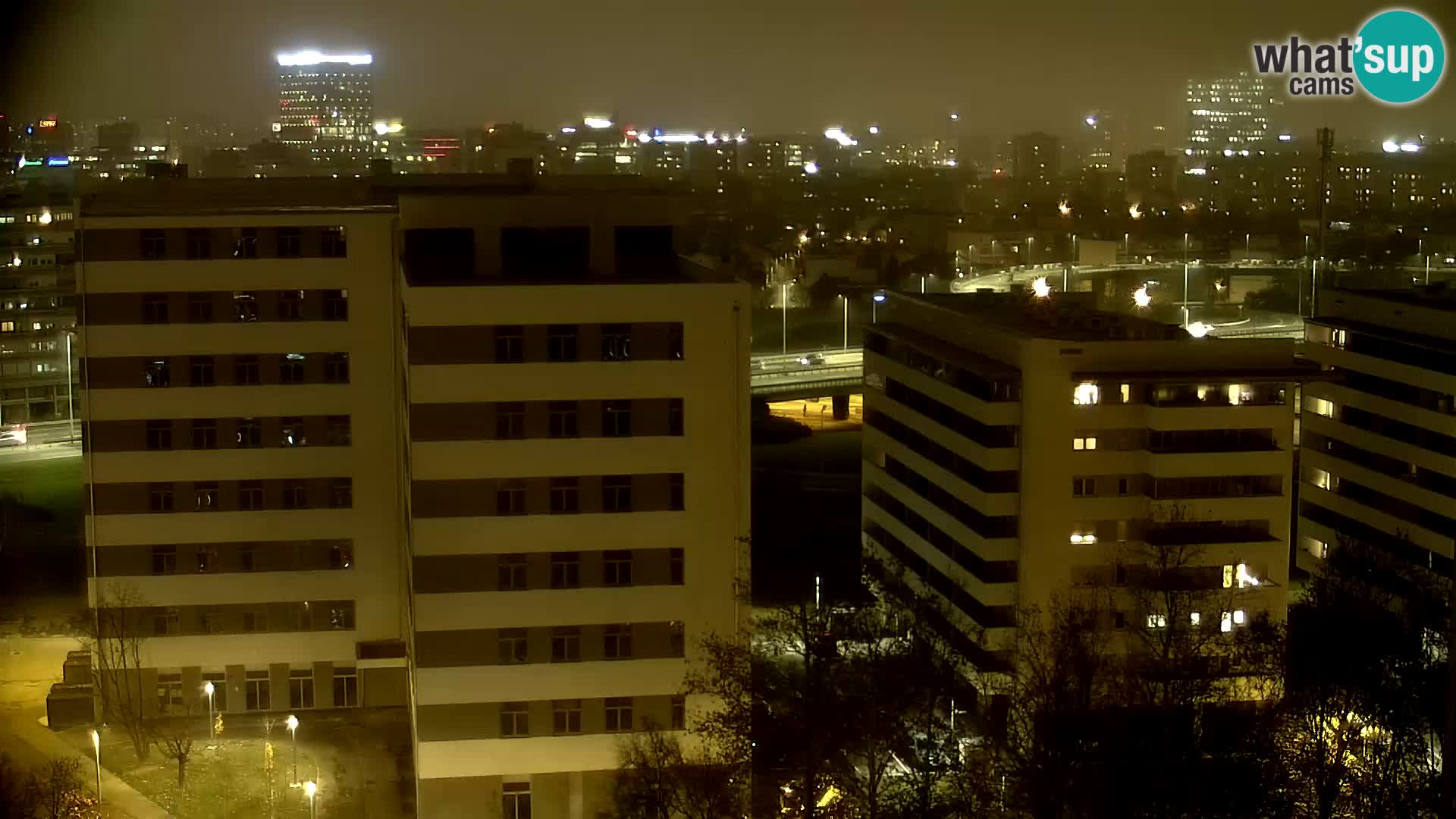 Rotonda en vivo que cruza Slavonska y Marin Držić Avenue en Zagreb webcam