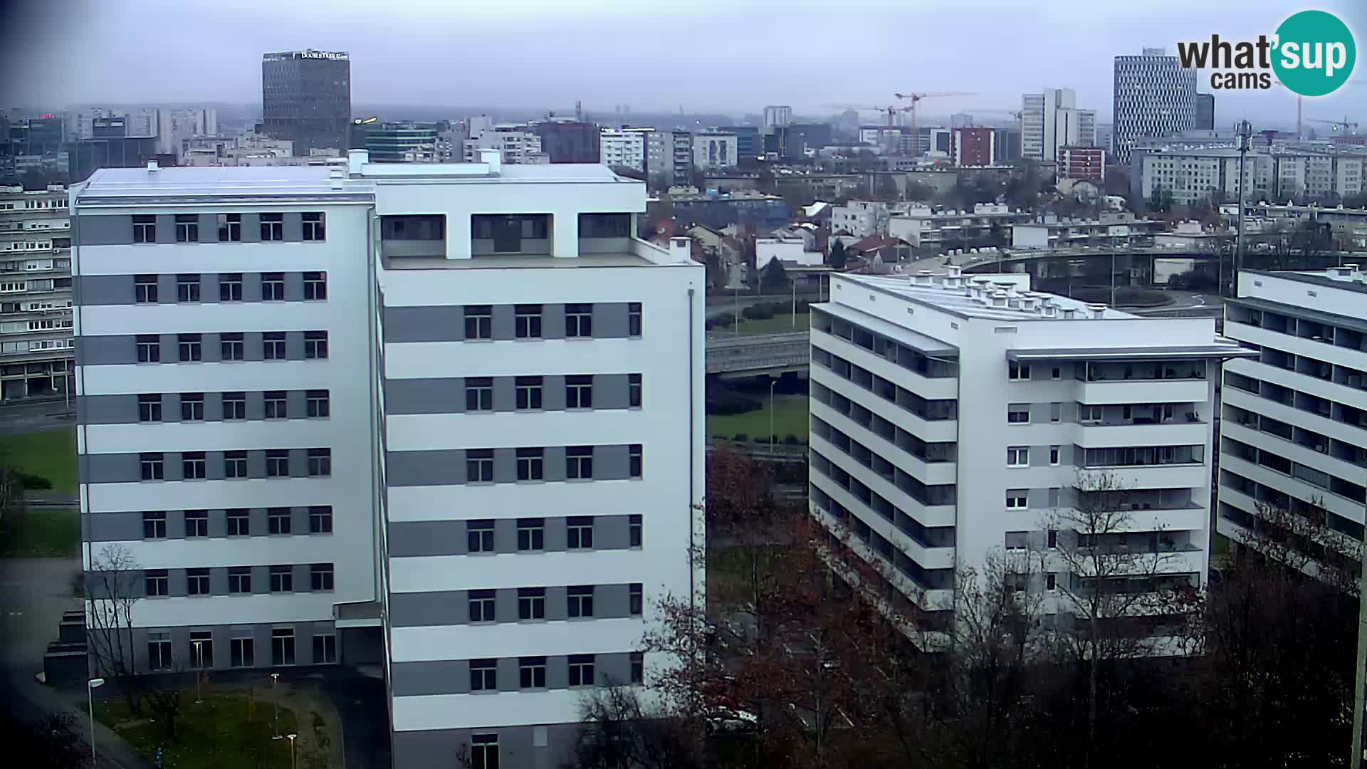 Krožišče Slavonske in Marin Držićeve ulice v Zagrebu v živo