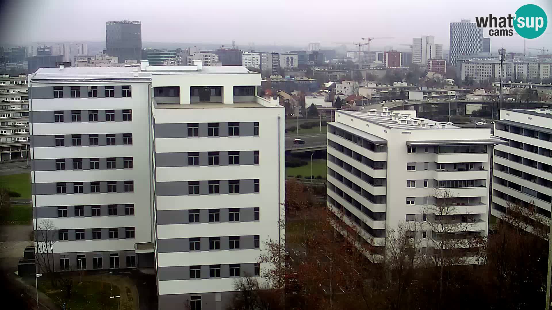 Live-Kreisverkehr Slavonska und Marin Držić Avenue zur Zagreb Webcam