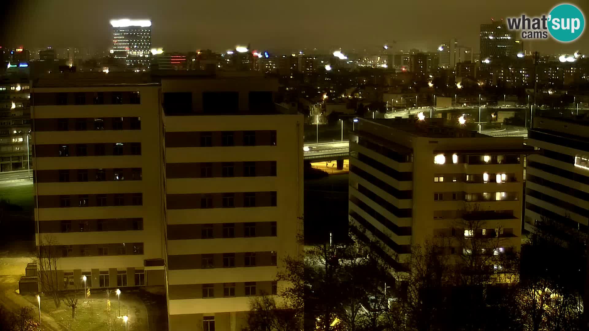 Rotonda en vivo que cruza Slavonska y Marin Držić Avenue en Zagreb webcam