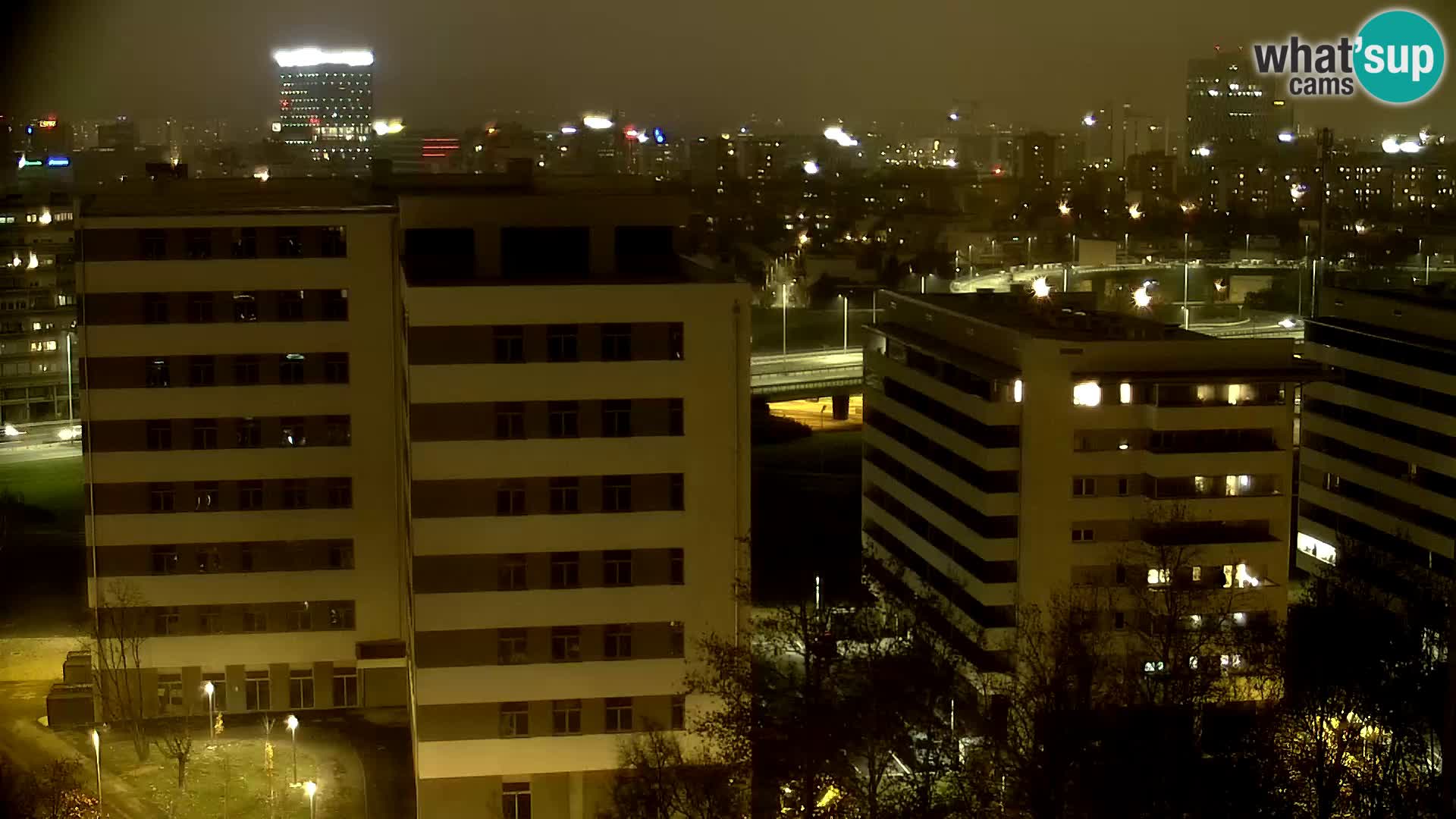 Rotonda en vivo que cruza Slavonska y Marin Držić Avenue en Zagreb webcam