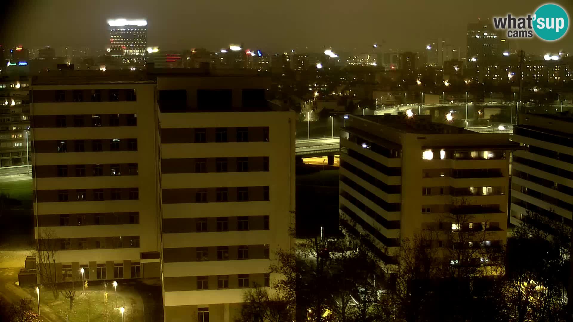 Rotonda en vivo que cruza Slavonska y Marin Držić Avenue en Zagreb webcam