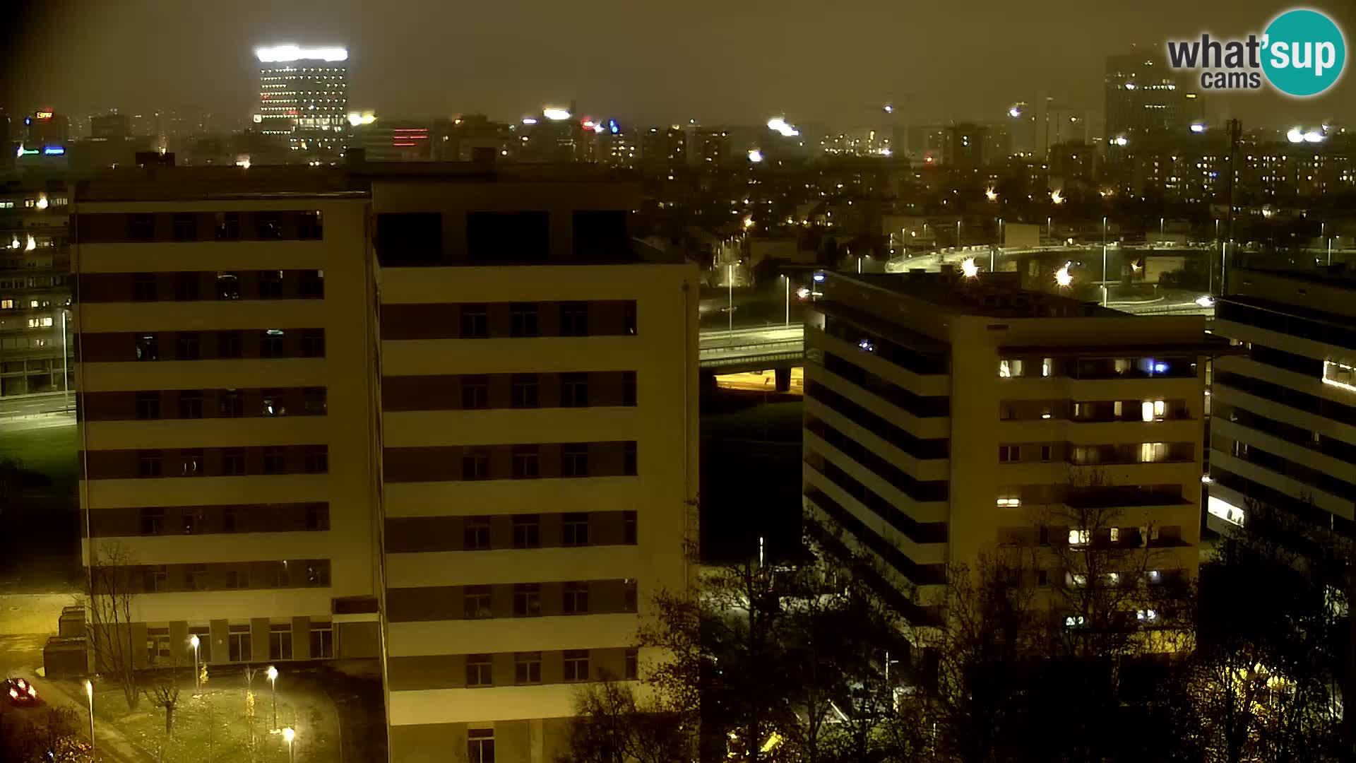 Rotonda en vivo que cruza Slavonska y Marin Držić Avenue en Zagreb webcam