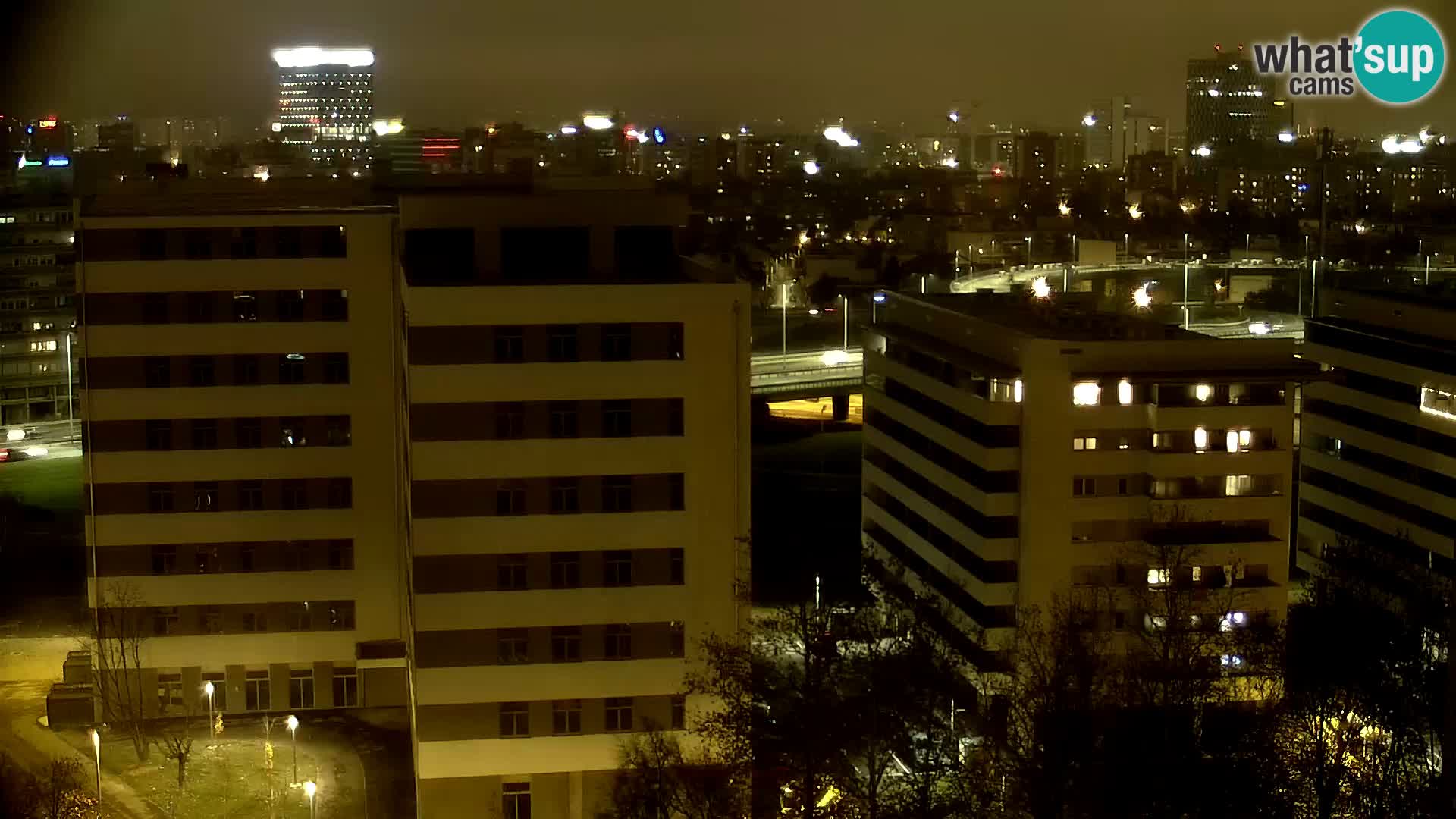 Rotonda en vivo que cruza Slavonska y Marin Držić Avenue en Zagreb webcam