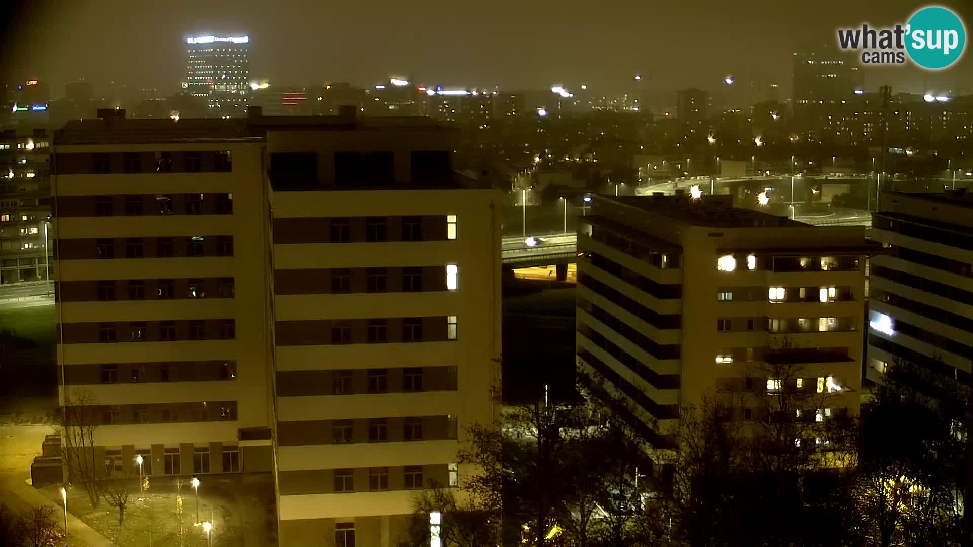 Rond-point en direct traversant les avenues Slavonska et Marin Držić à Zagreb webcam