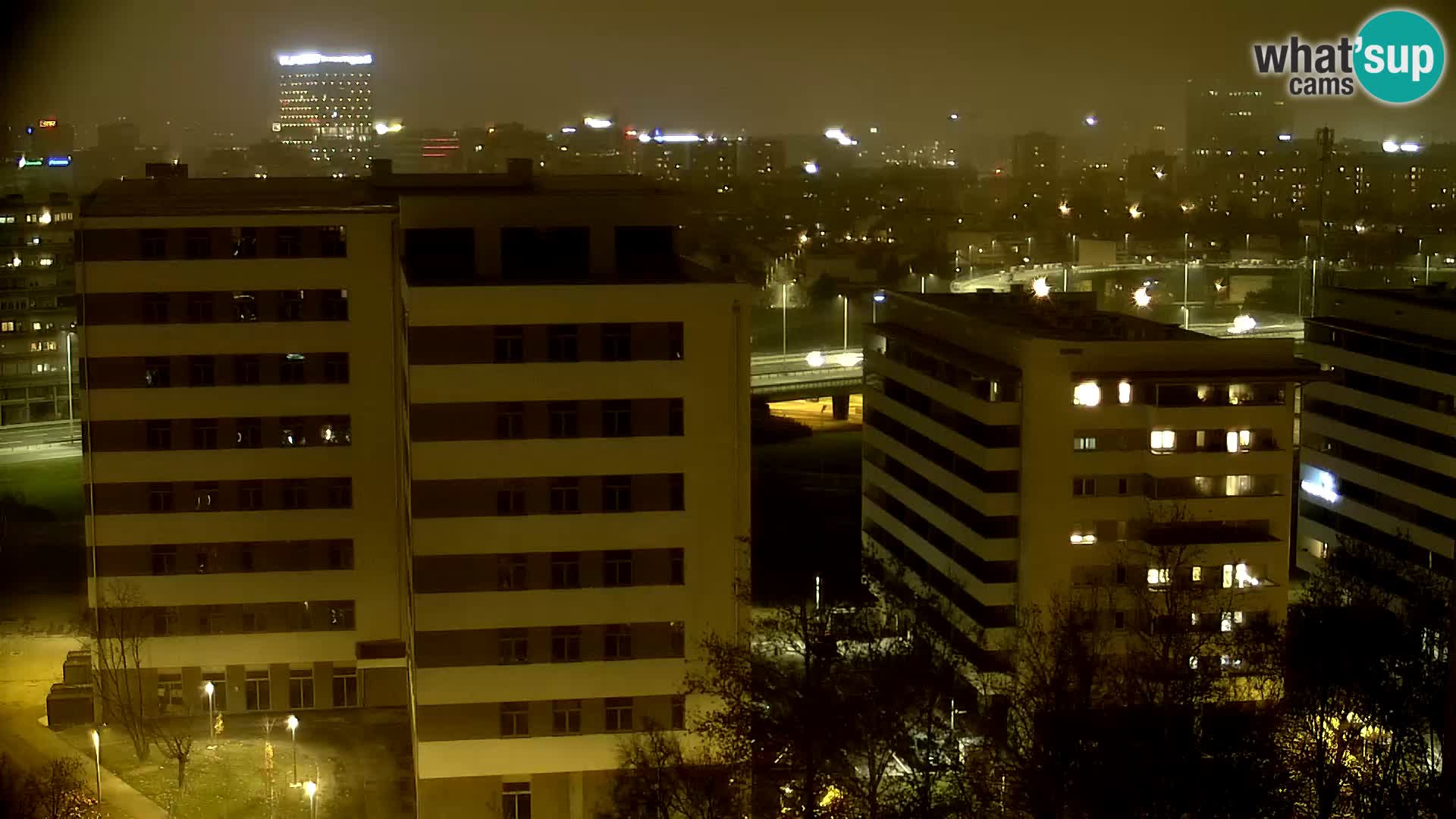 Rotonda en vivo que cruza Slavonska y Marin Držić Avenue en Zagreb webcam