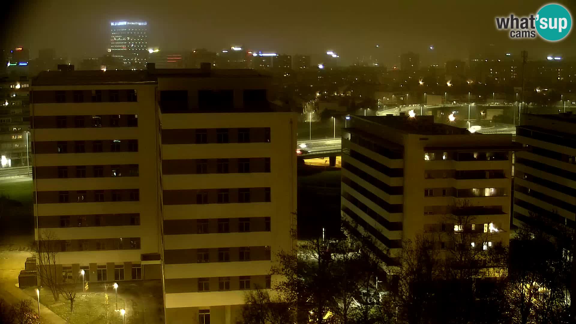 Rotonda en vivo que cruza Slavonska y Marin Držić Avenue en Zagreb webcam